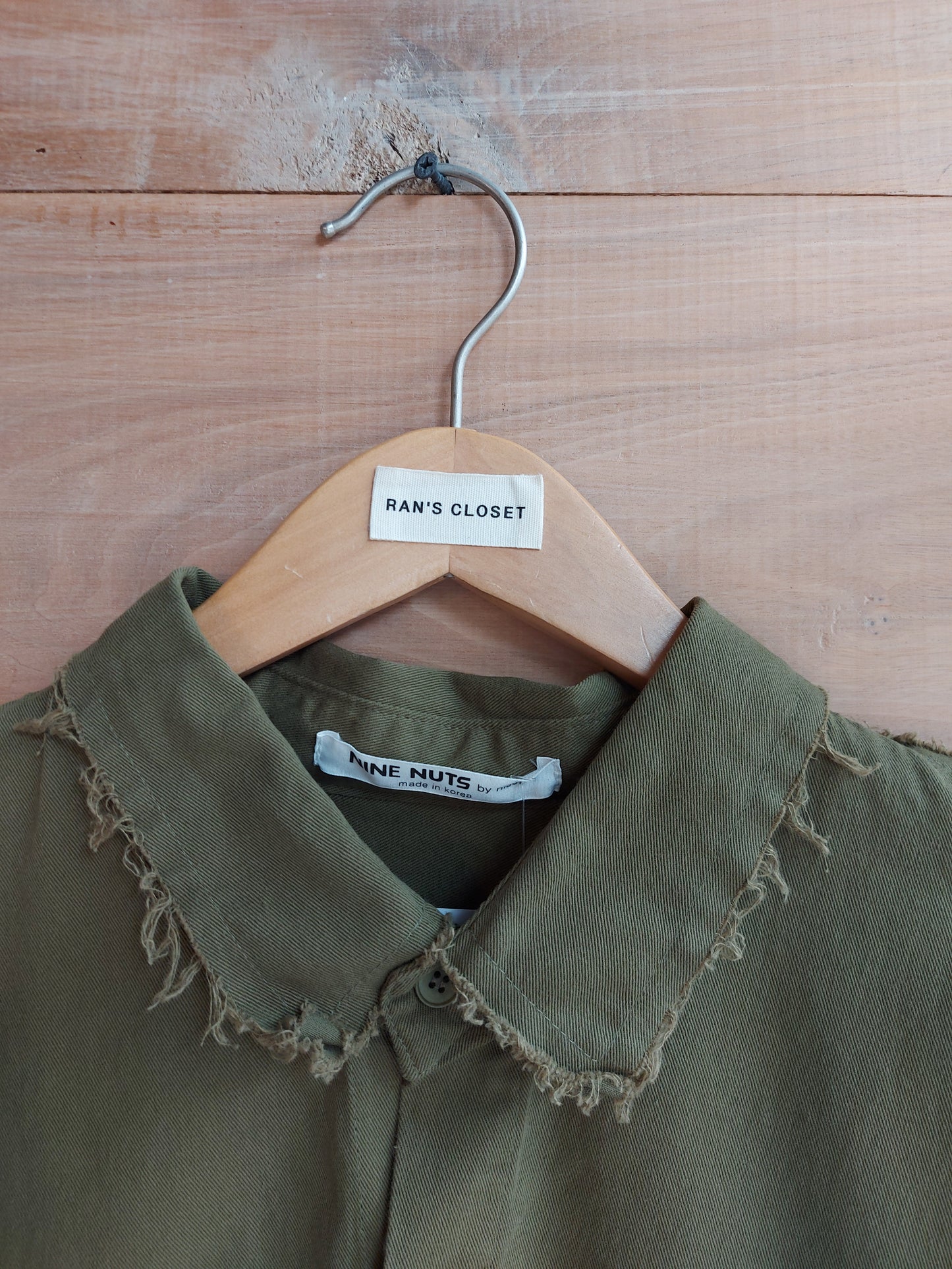 Raw edge men's shirt jacket and pants set