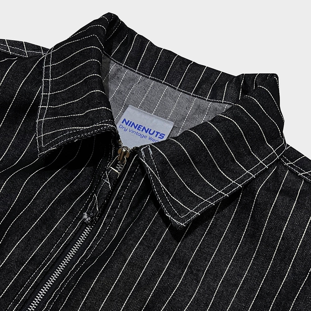 Stripe Denim Short Sleeved Jacket