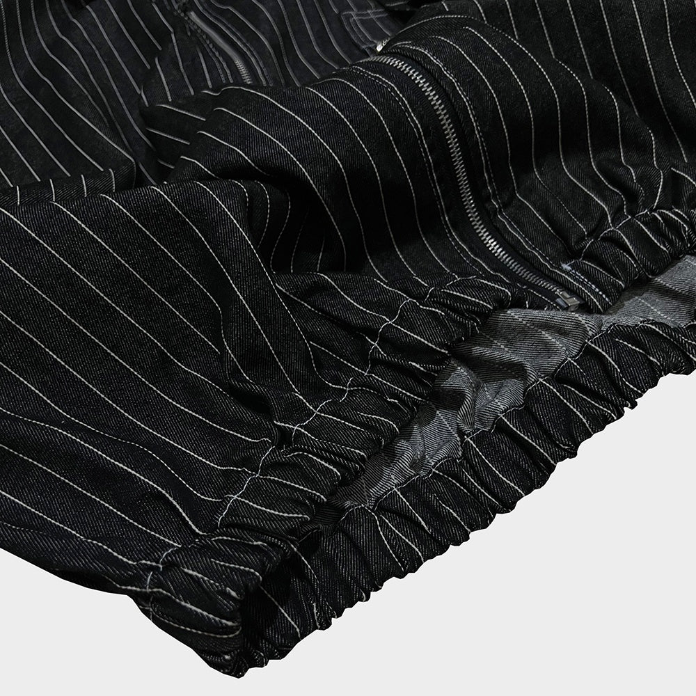 Stripe Denim Short Sleeved Jacket