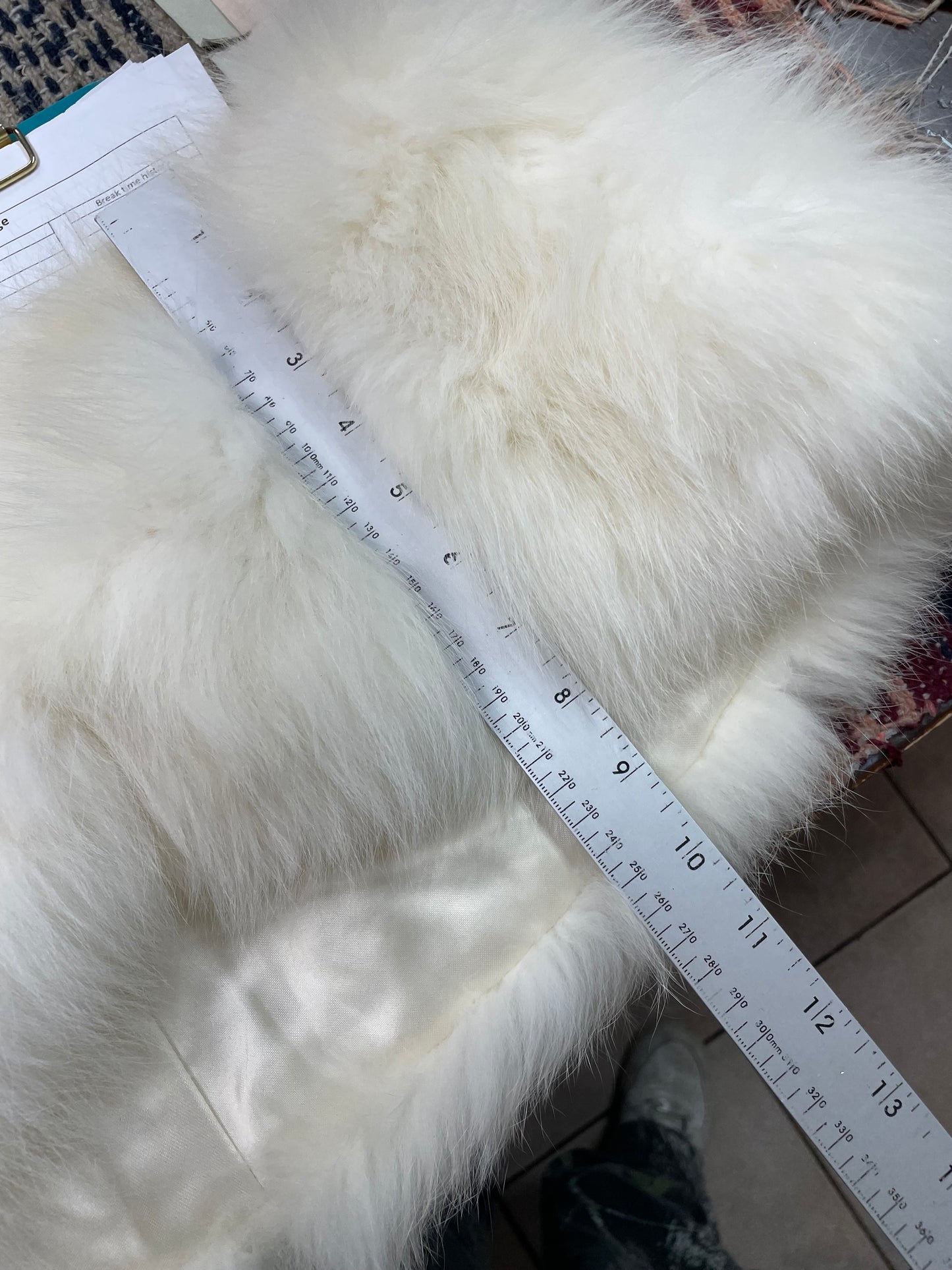 Vintage Swears and Wells White Fur Shawl