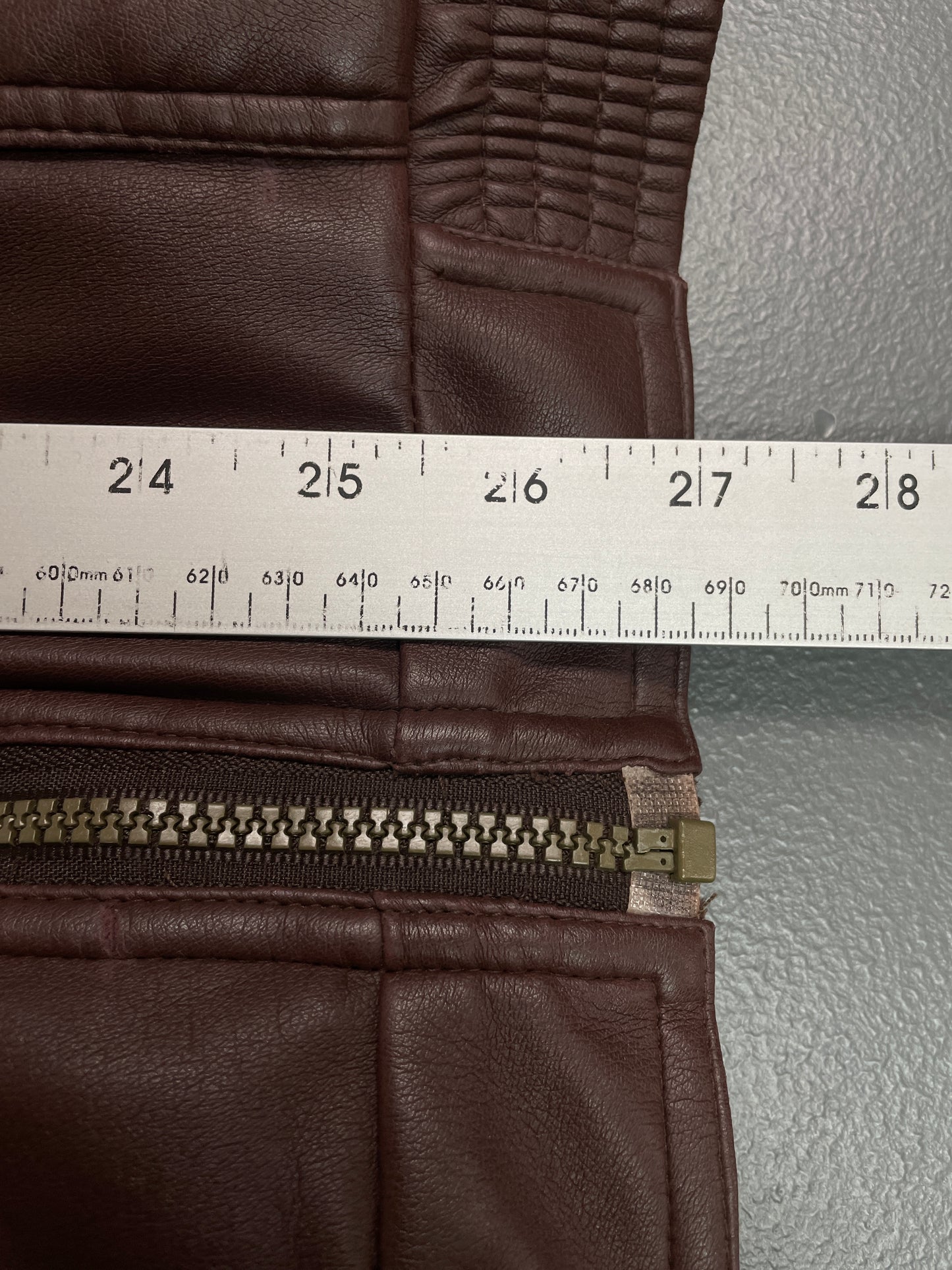 Vintage New Legends Burgundy Faux Leather Bomber Jacket