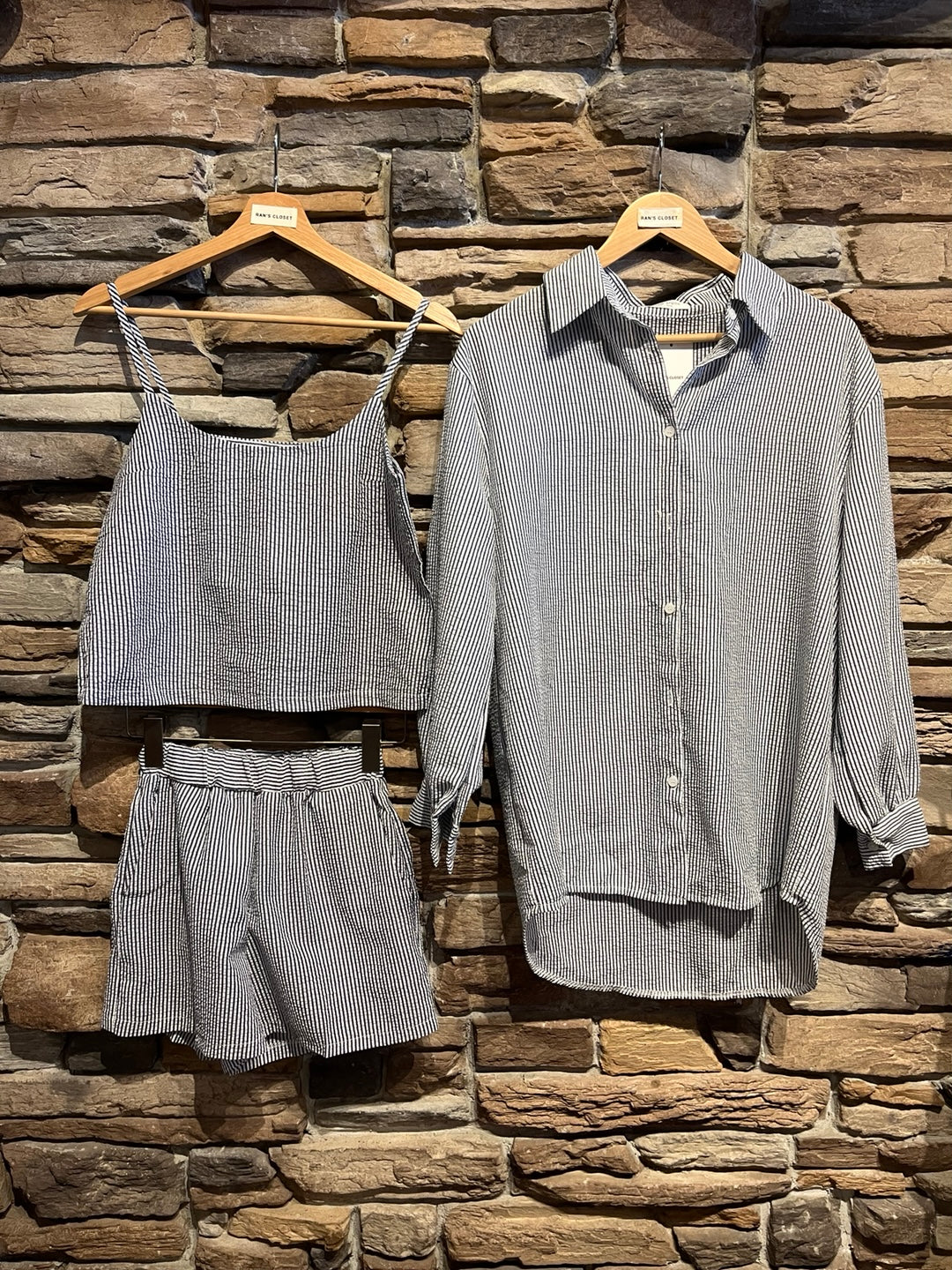 3 Piece Striped Summer Set
