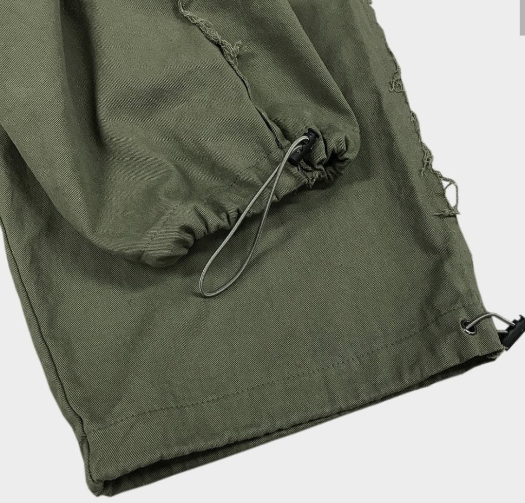 Raw edge men's pants