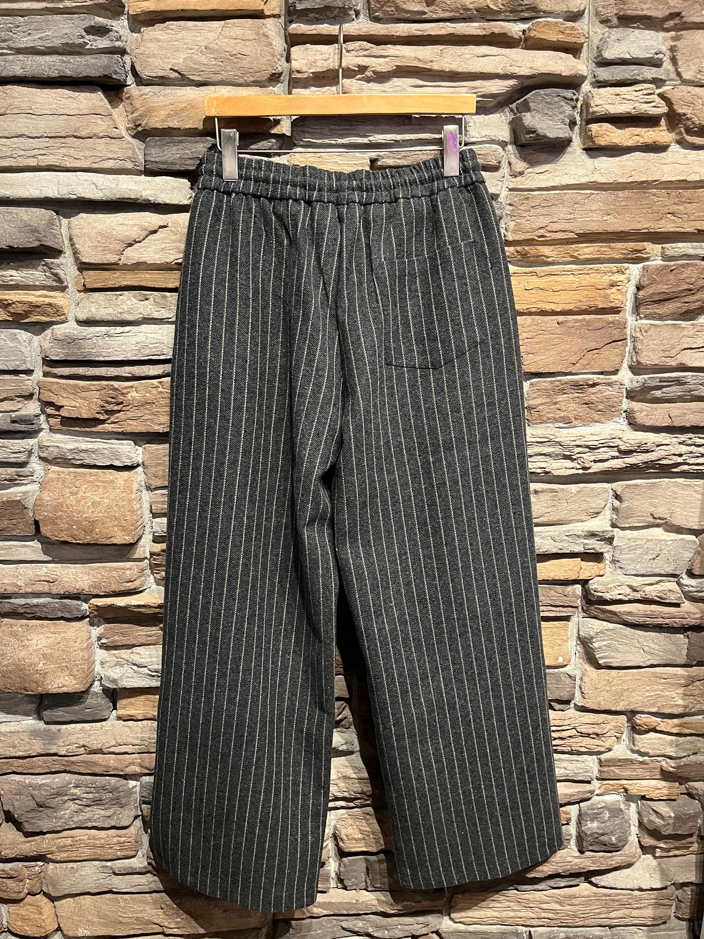 Wool Pinstriped Pants