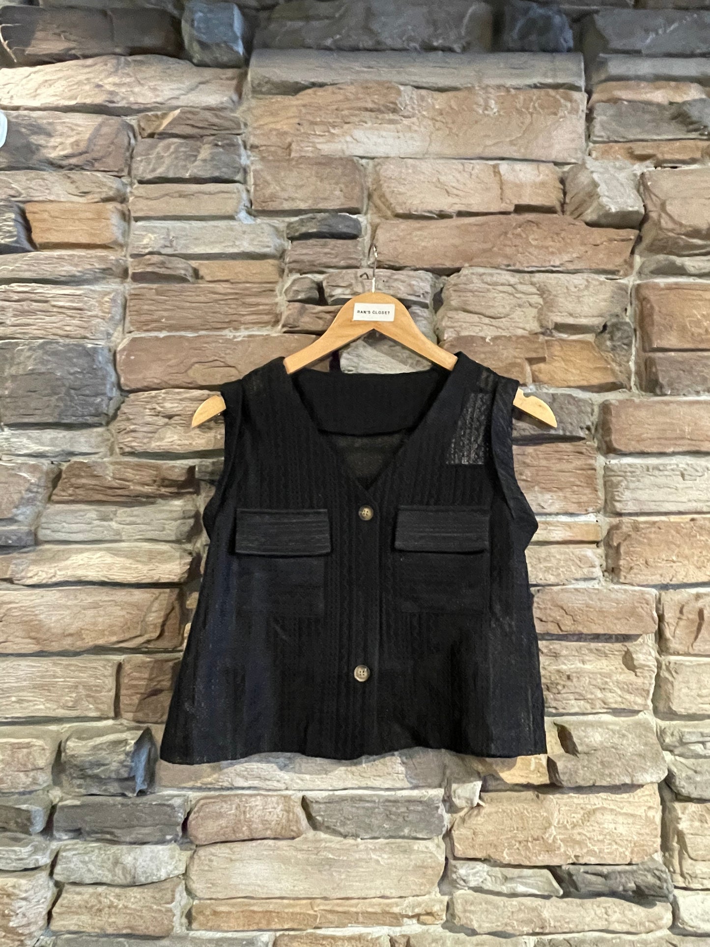 Mesh Patterned Button Up Top and Short Set