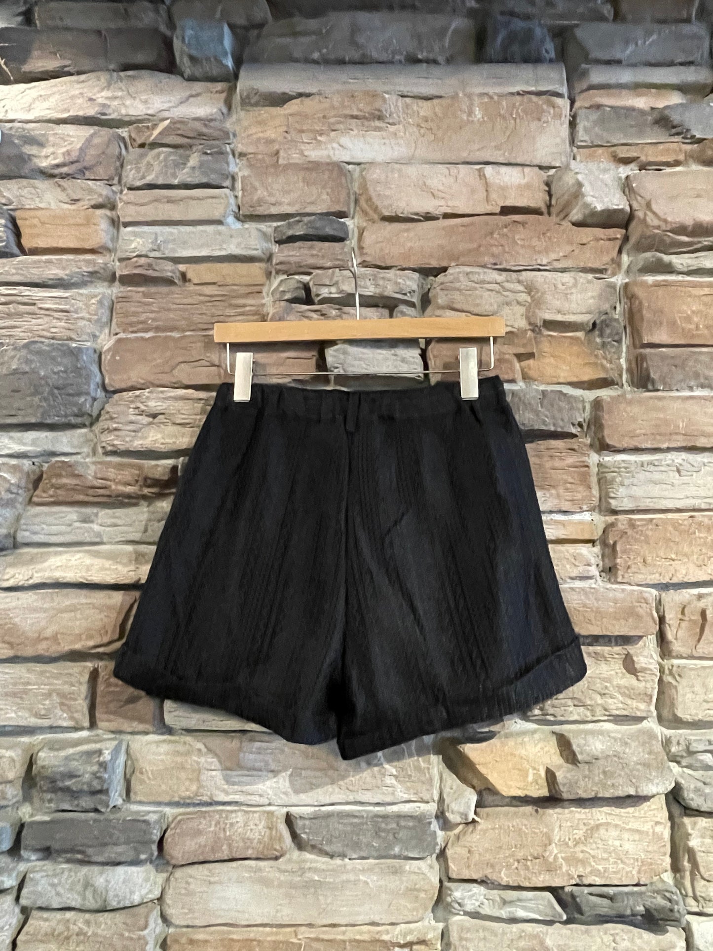 Mesh Patterned Button Up Top and Short Set