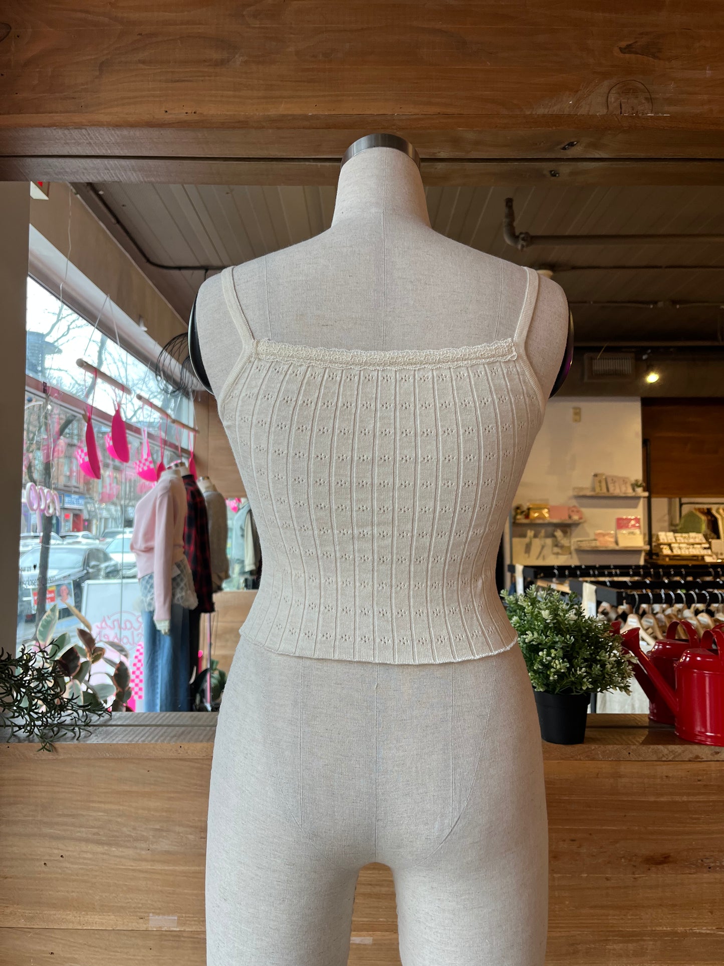 Pointelle Cardigan and Tank Top Set