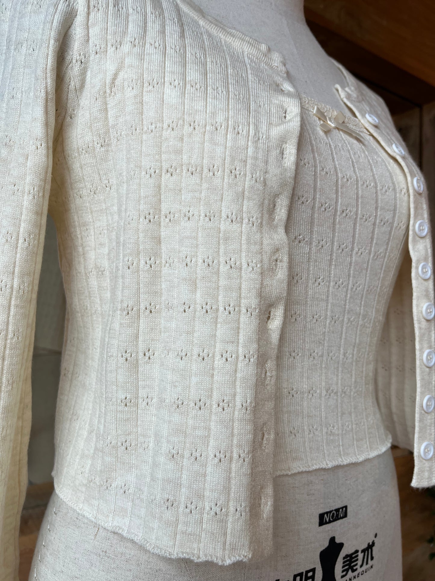 Pointelle Cardigan and Tank Top Set