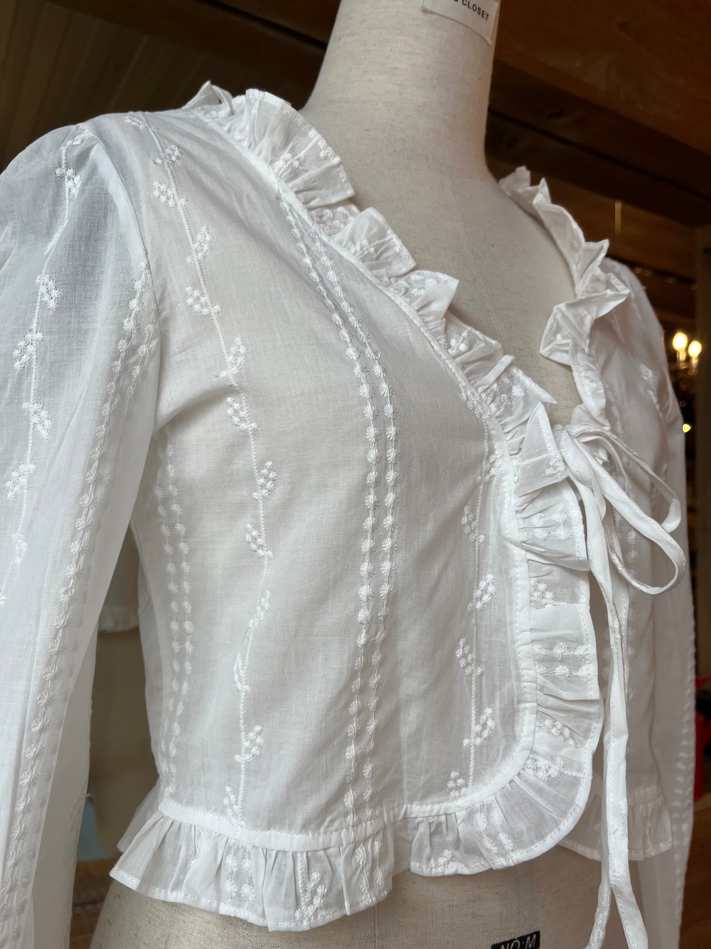 Tie Closure White Blouse