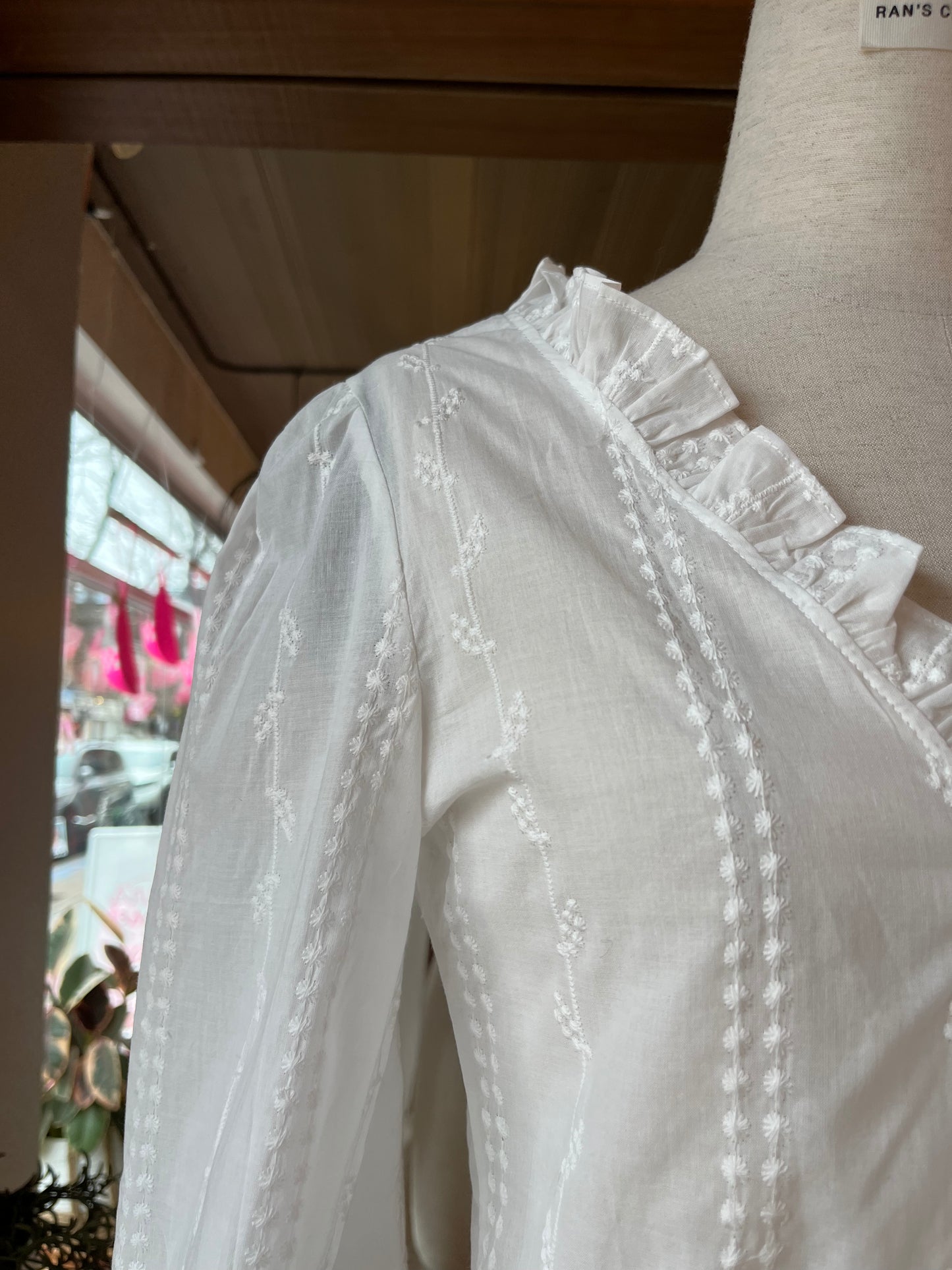 Tie Closure White Blouse