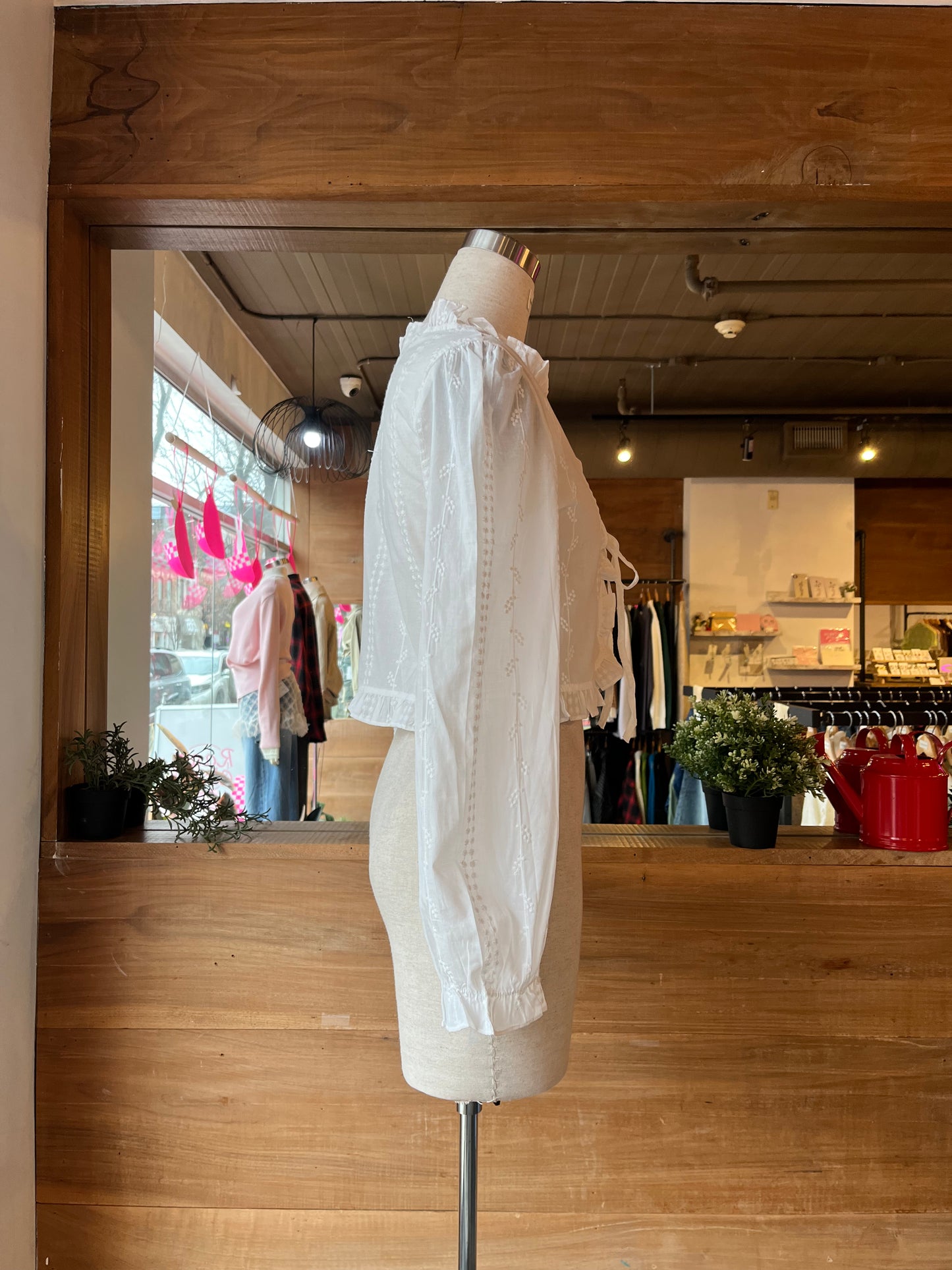 Tie Closure White Blouse