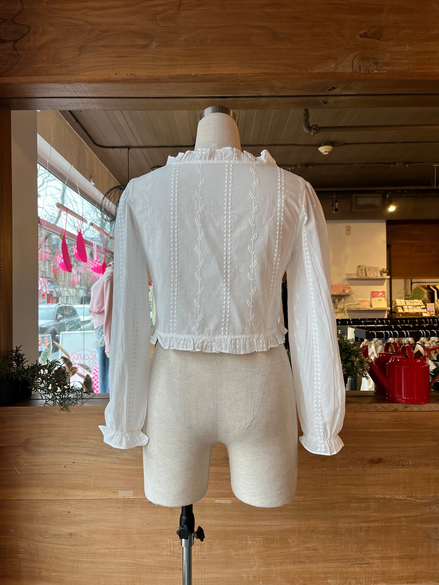 Tie Closure White Blouse