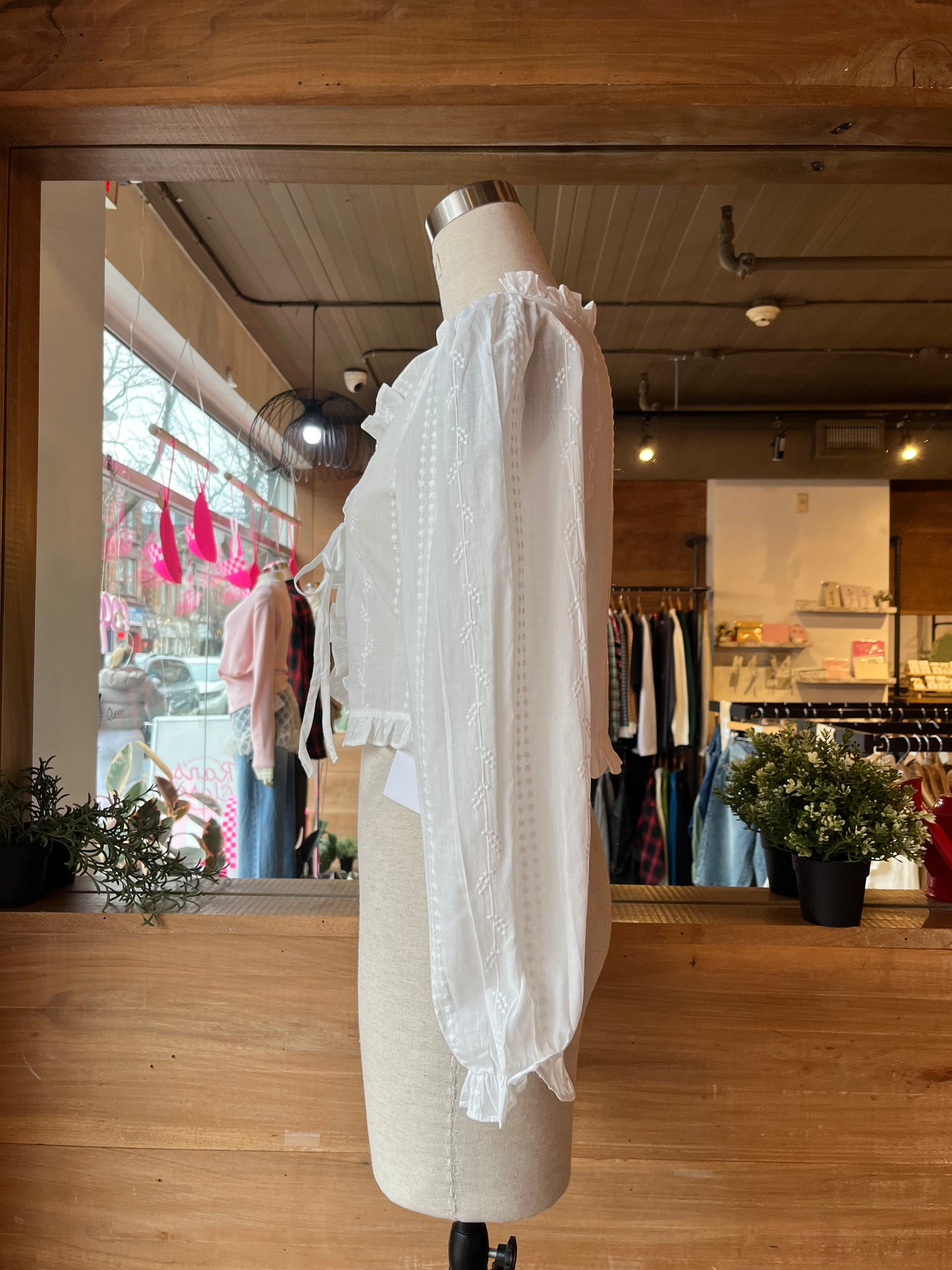 Tie Closure White Blouse
