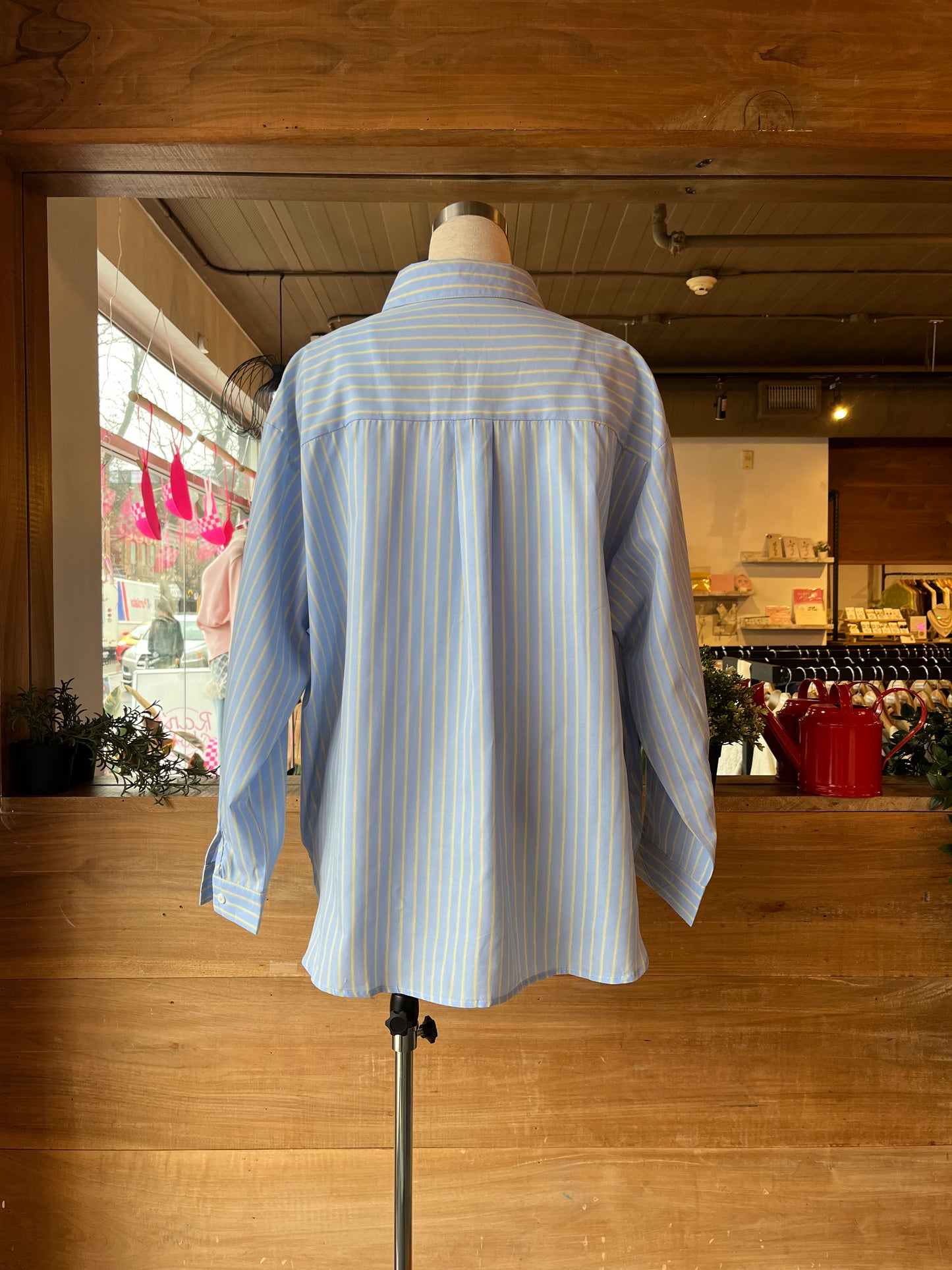 Striped Button Up and Tank Top Set
