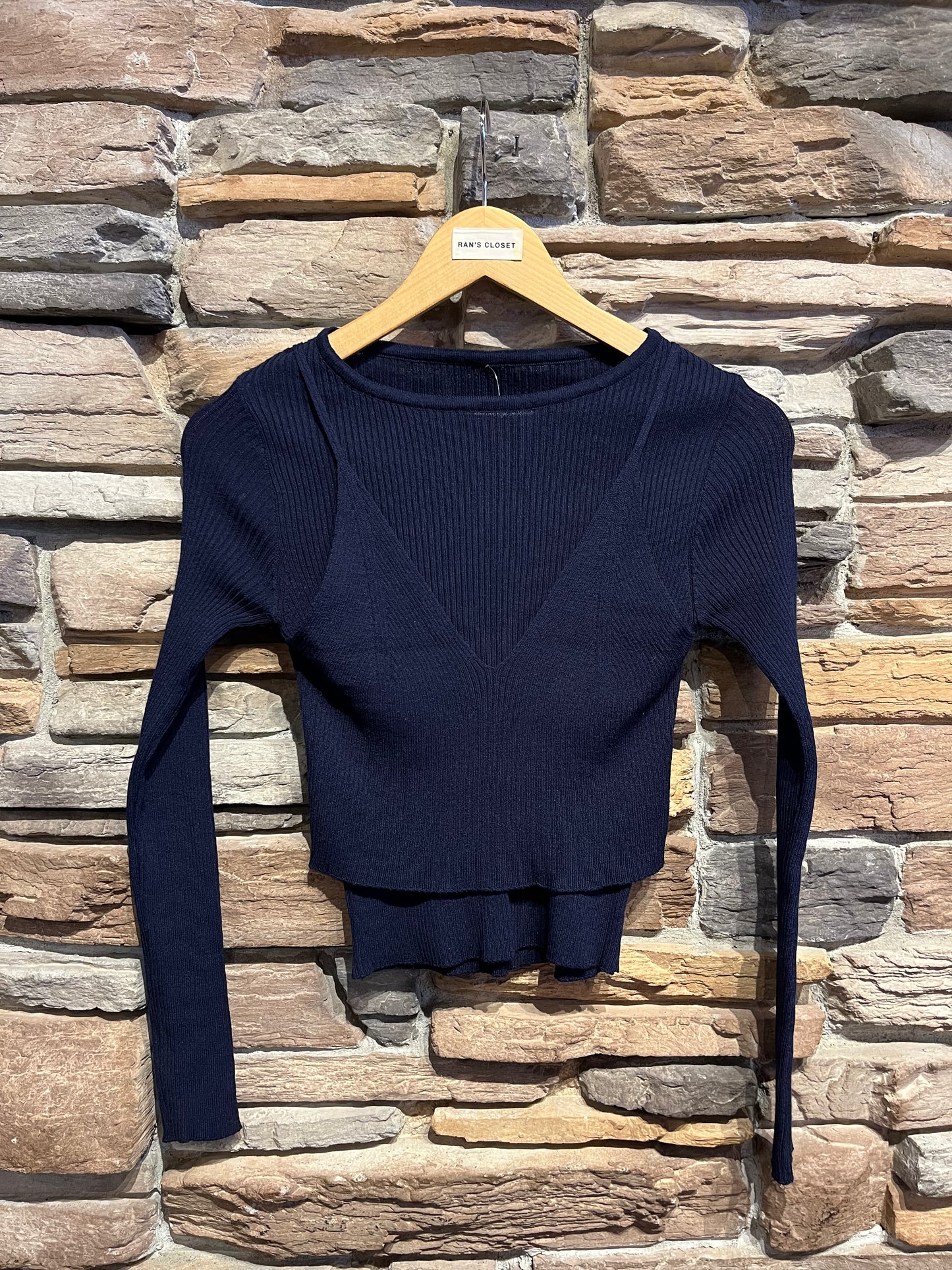 Double Layer Ribbed Top