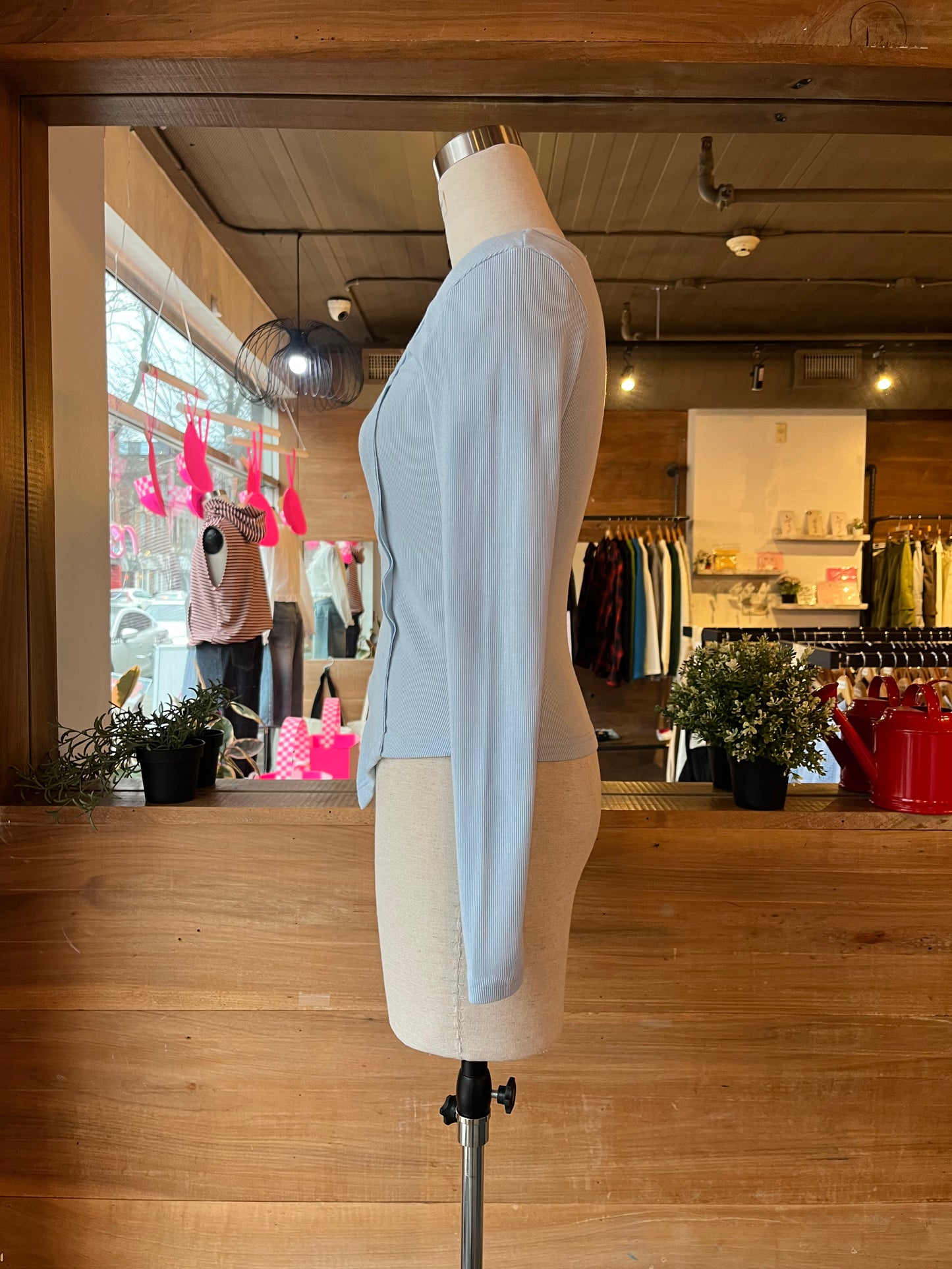 Square Neck Long Sleeve T-Shirt