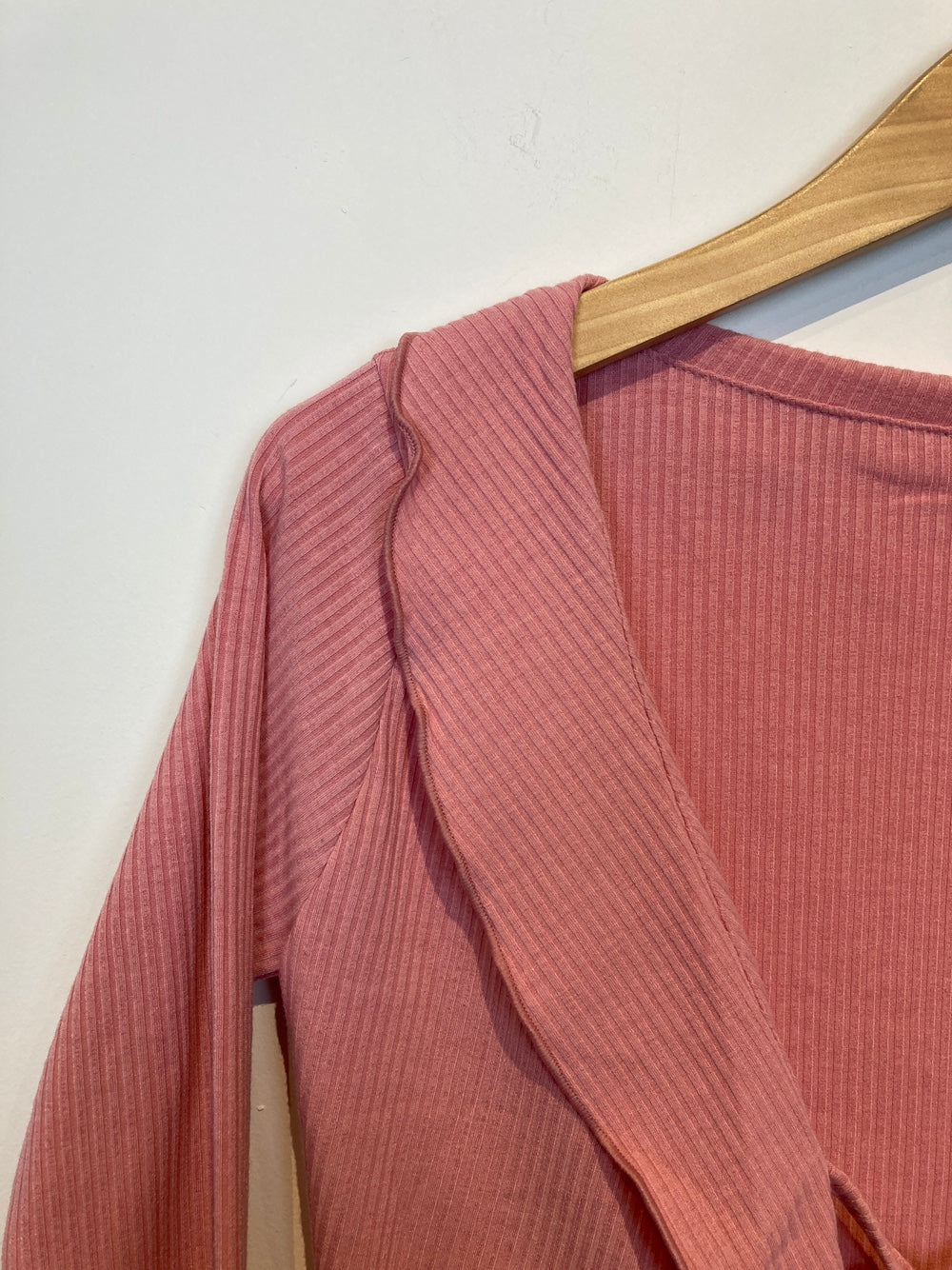 Tie Front Scallop Hem Light Cardigan