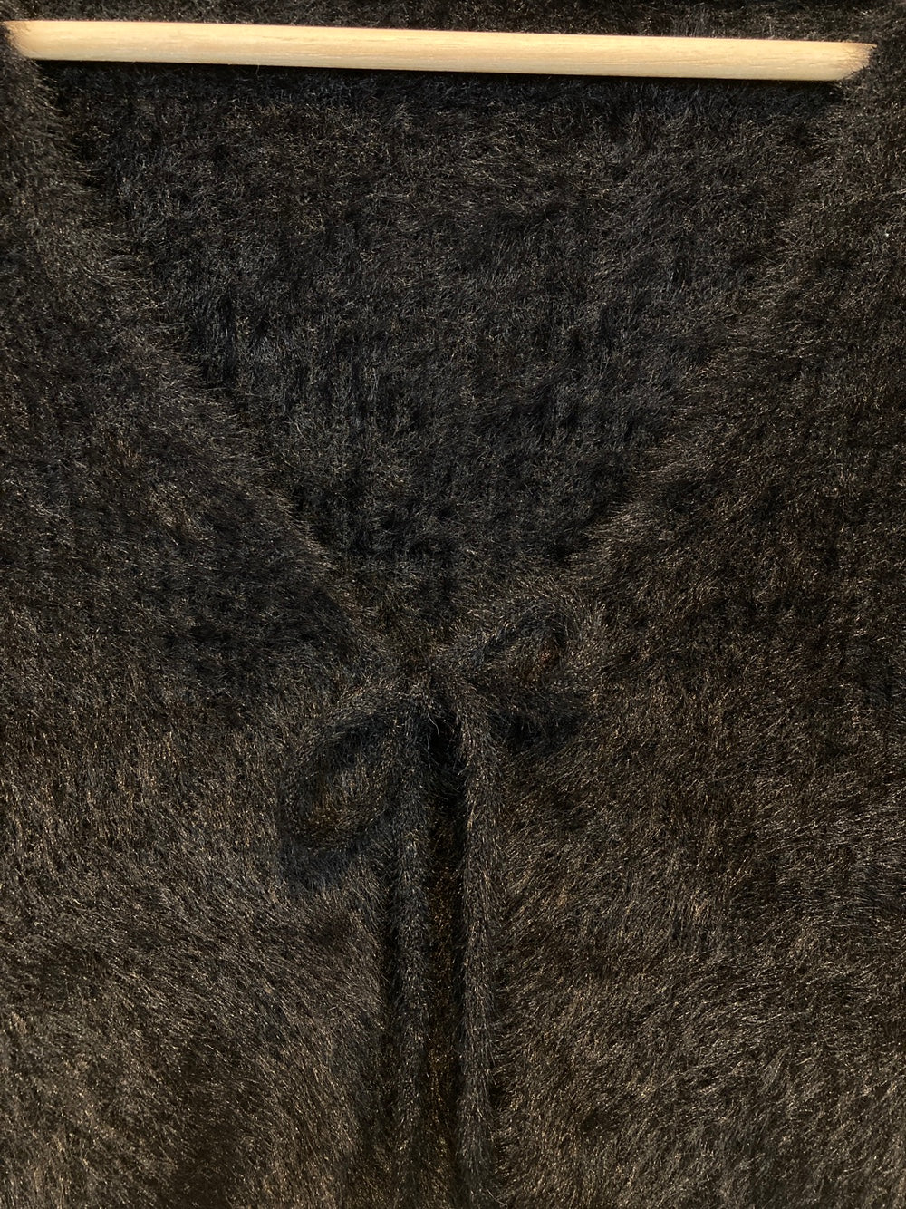 Fuzzy Front Tie Cardigan
