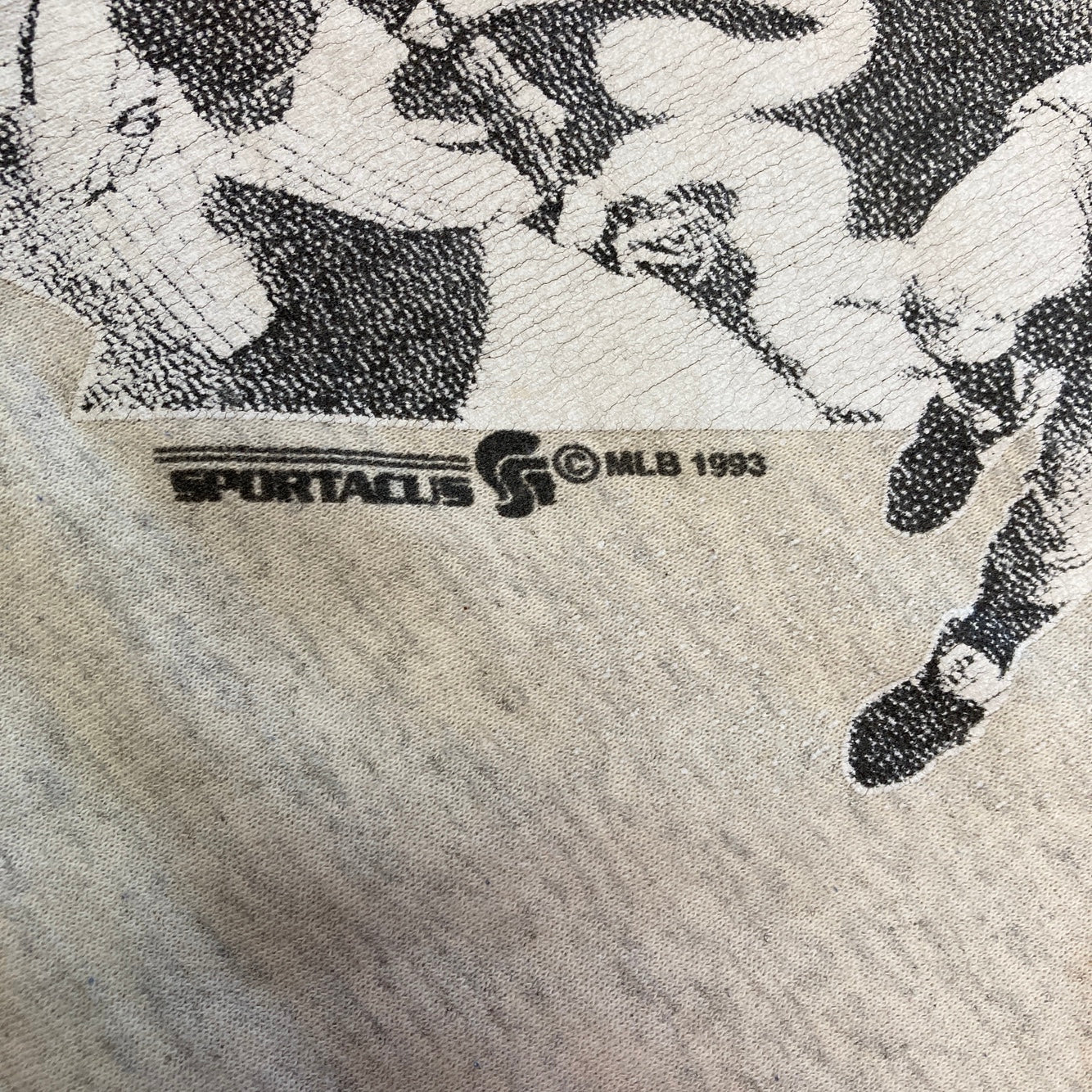 1993 Vintage Montreal Expos Major League Baseball Cut-Off Grey Sweatshirt T-Shirt