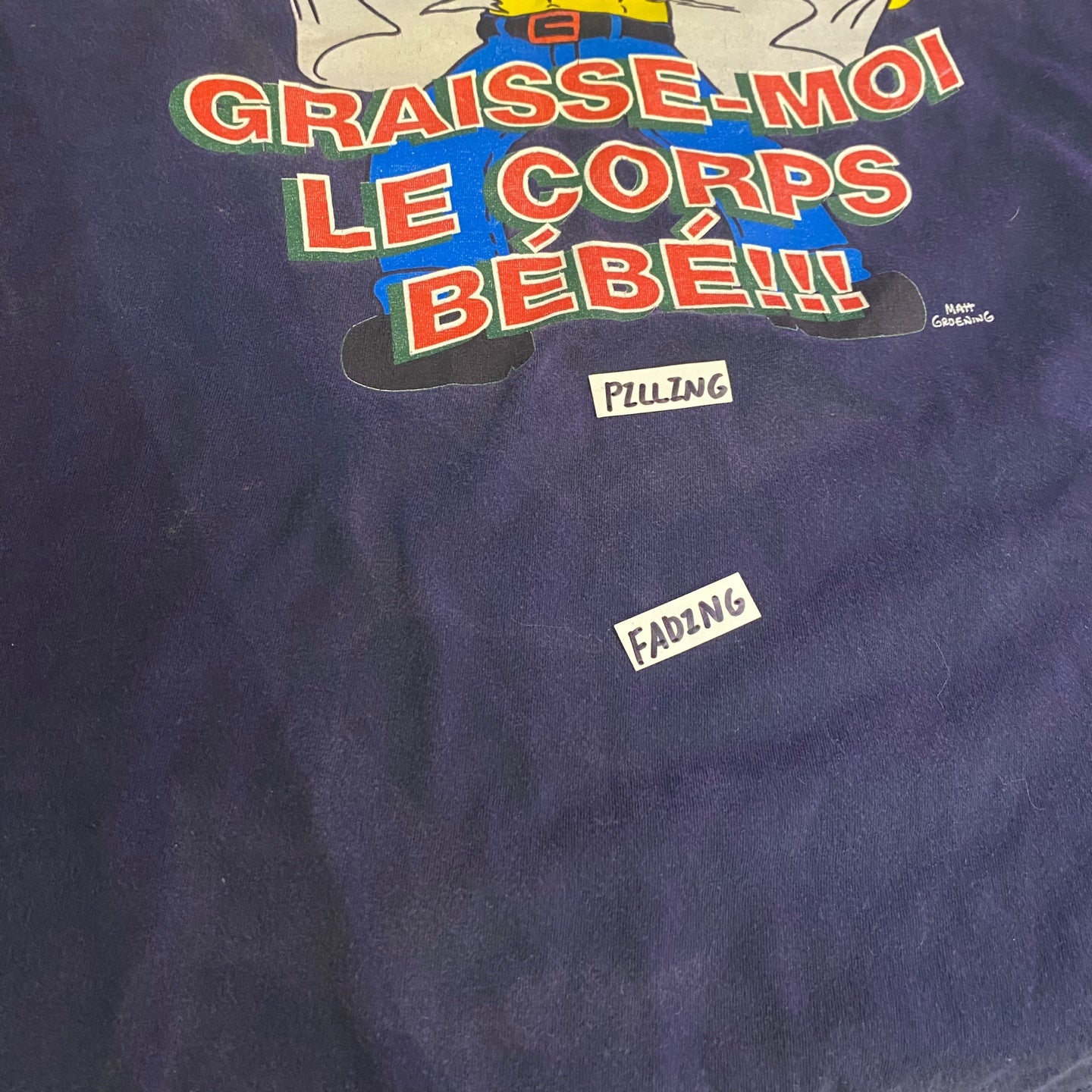 Vintage Simpson's "Graisse-Moi Le Corps Bebe" Graphic T-shirt