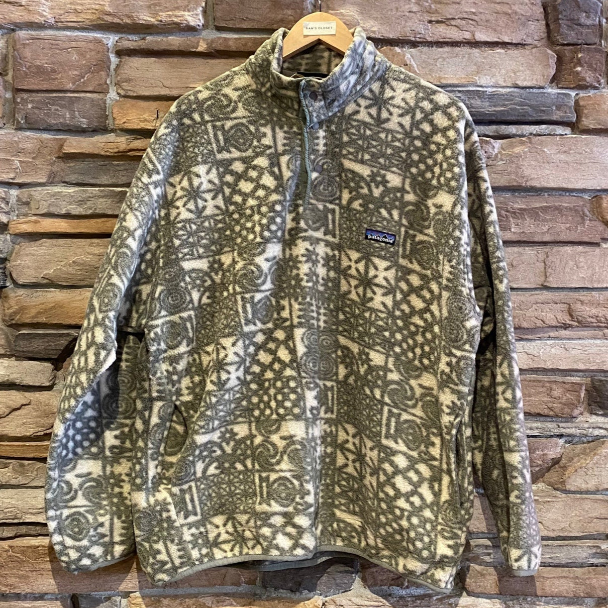 Vintage Patagonia Synchilla Geometric Patterned Fleece Sweater