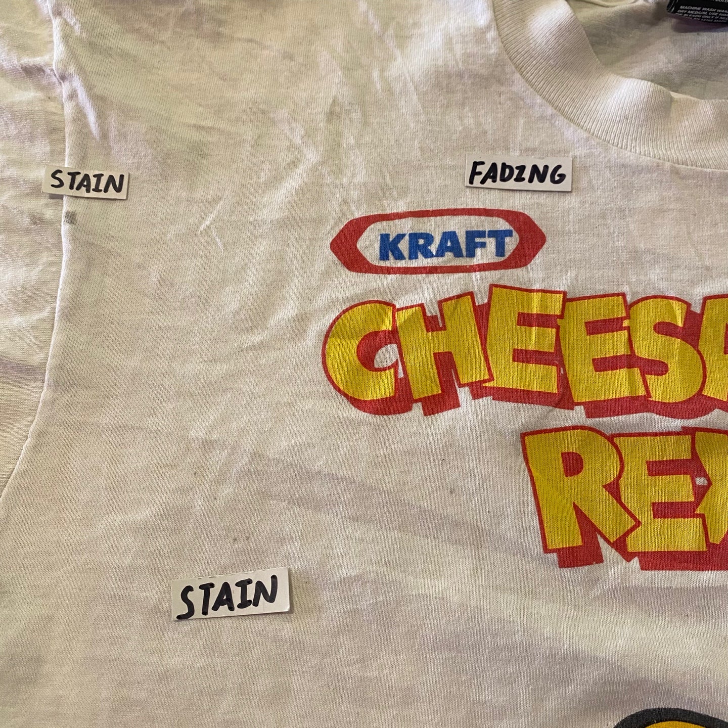 Vintage Kraft 'Cheesasaurus Rex" White Graphic T-shirt