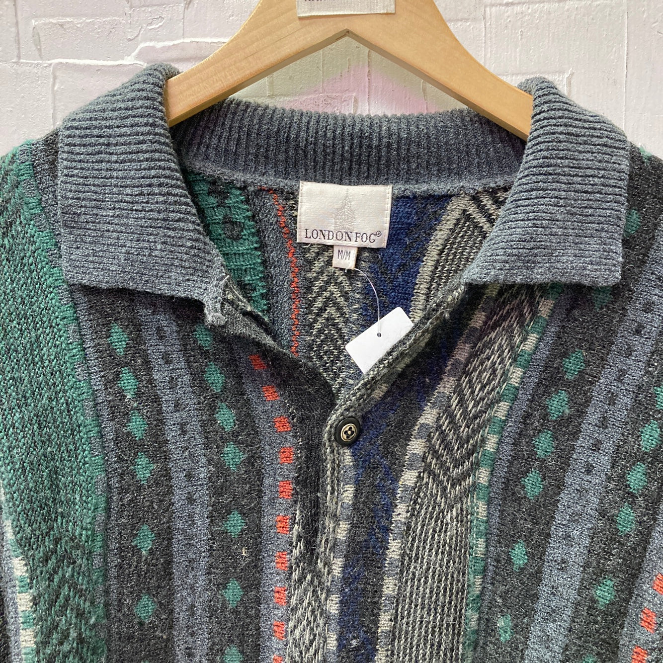 Vintage London Fog 3-D Knit Coogi Style Sweater