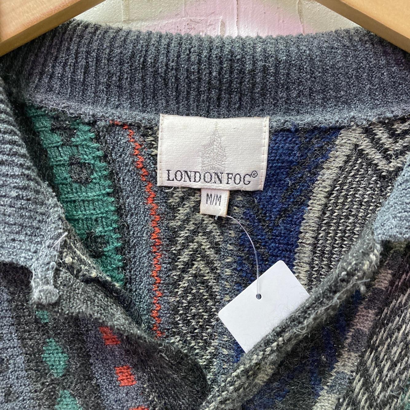 Vintage London Fog 3-D Knit Coogi Style Sweater