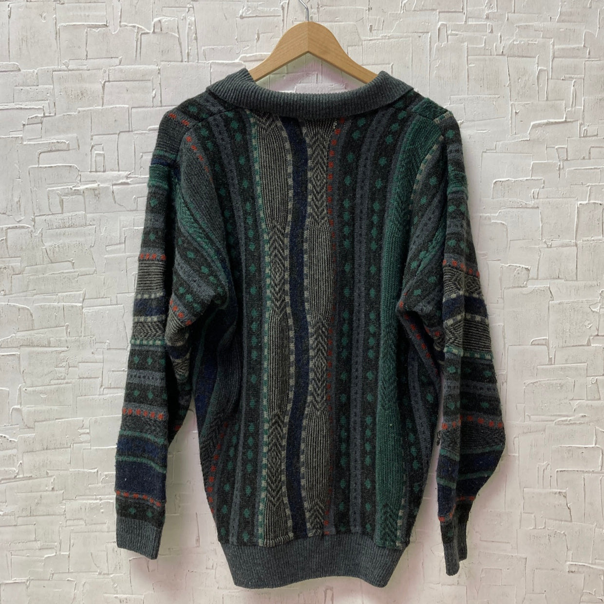 Vintage London Fog 3-D Knit Coogi Style Sweater
