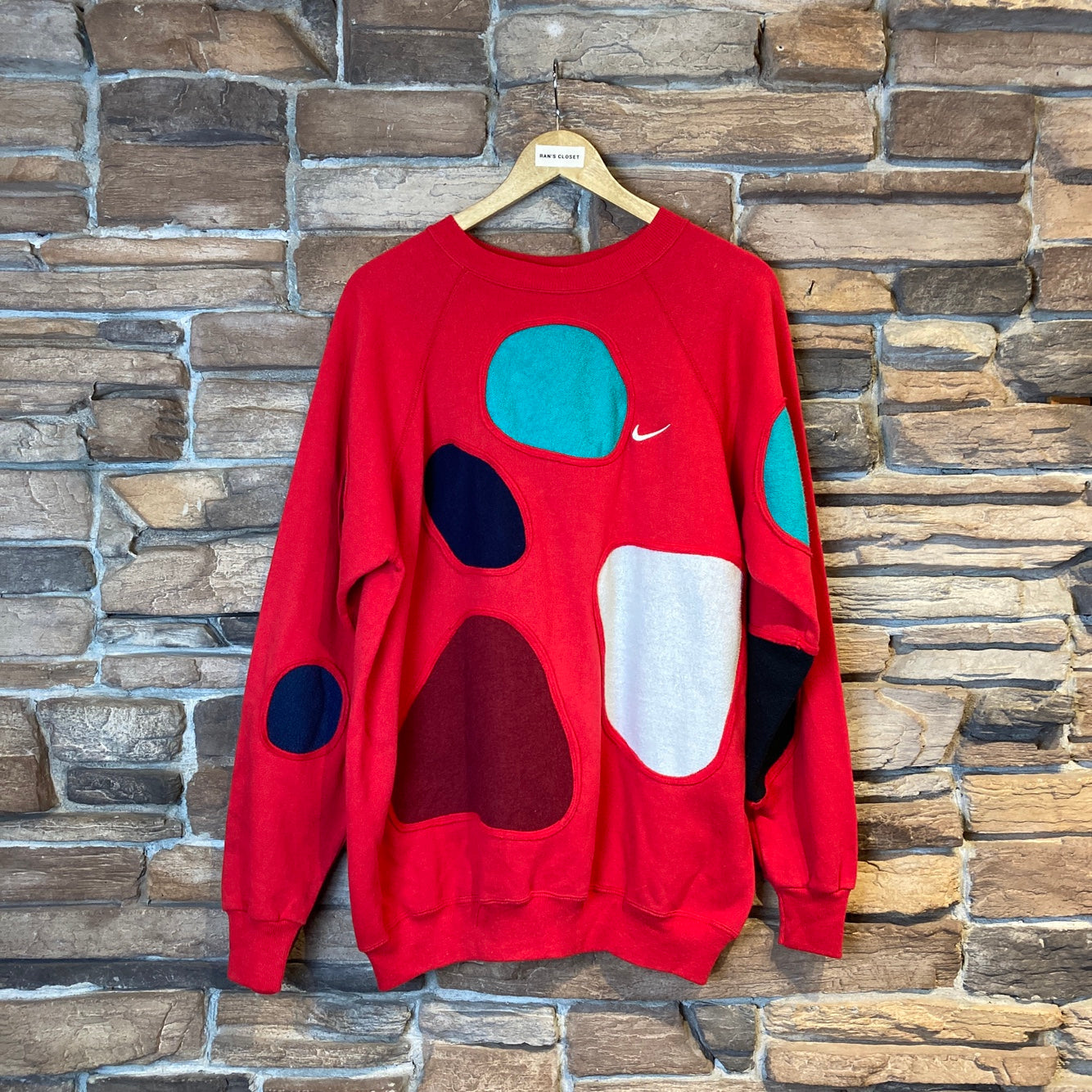 Nike patchwork sweatshirt sale