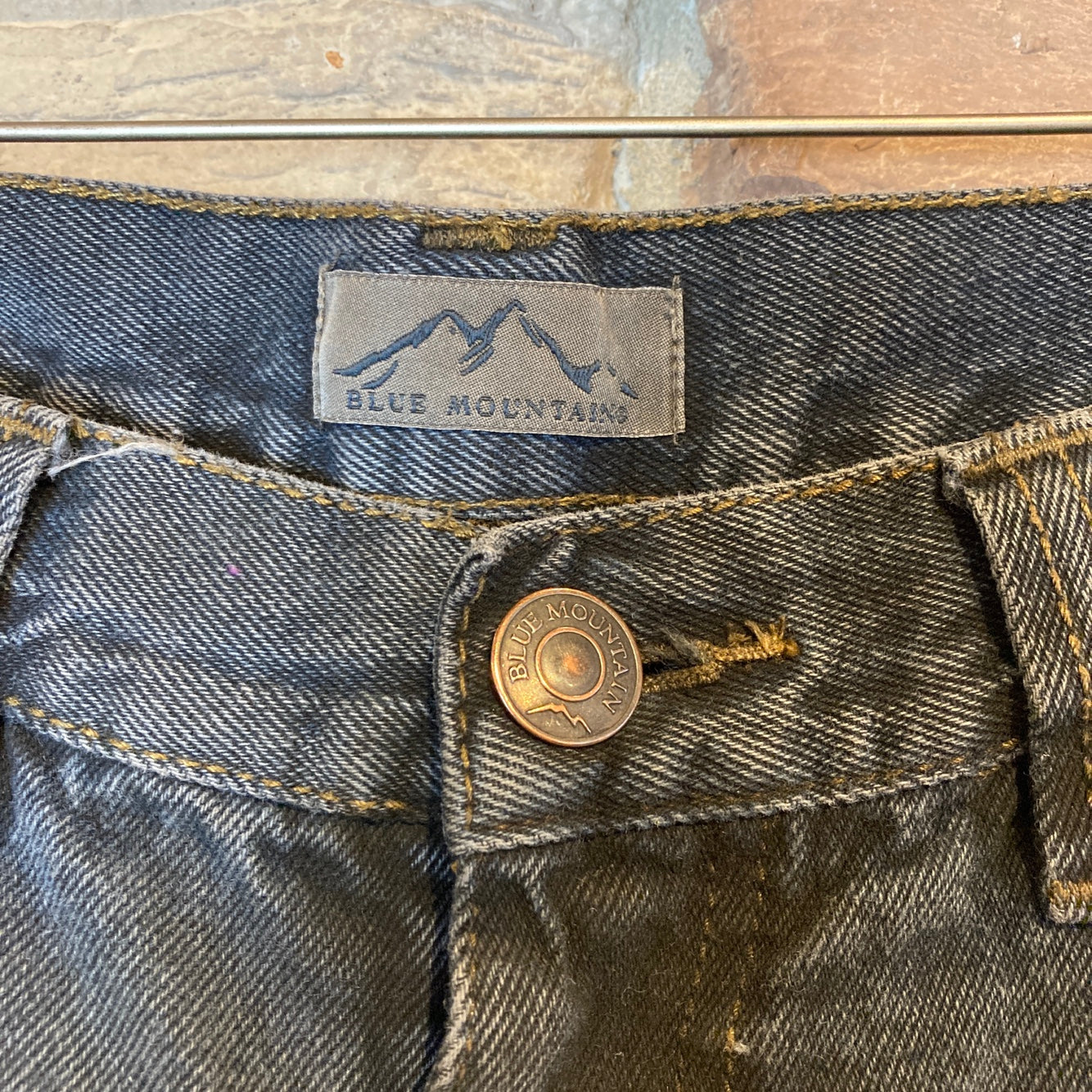 Reworked Blue Mountain Patchwork Black Jeans