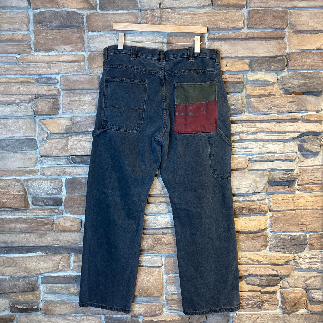 Reworked Blue Mountain Patchwork Black Jeans