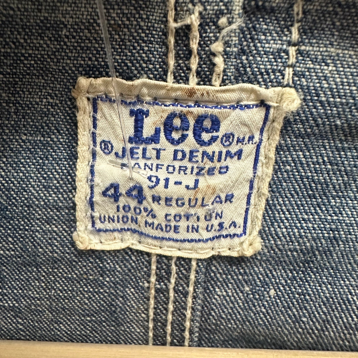 Vintage 60's-70's Lee Denim Jelt Denim Sanforized Chore Coat
