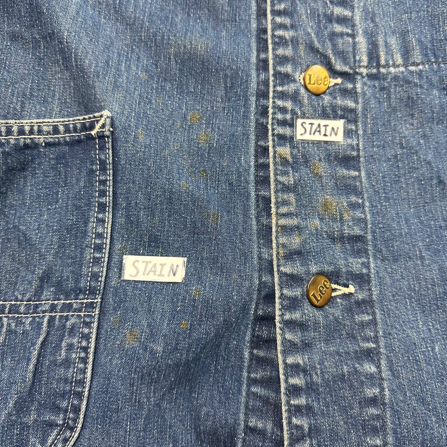 Vintage 60's-70's Lee Denim Jelt Denim Sanforized Chore Coat