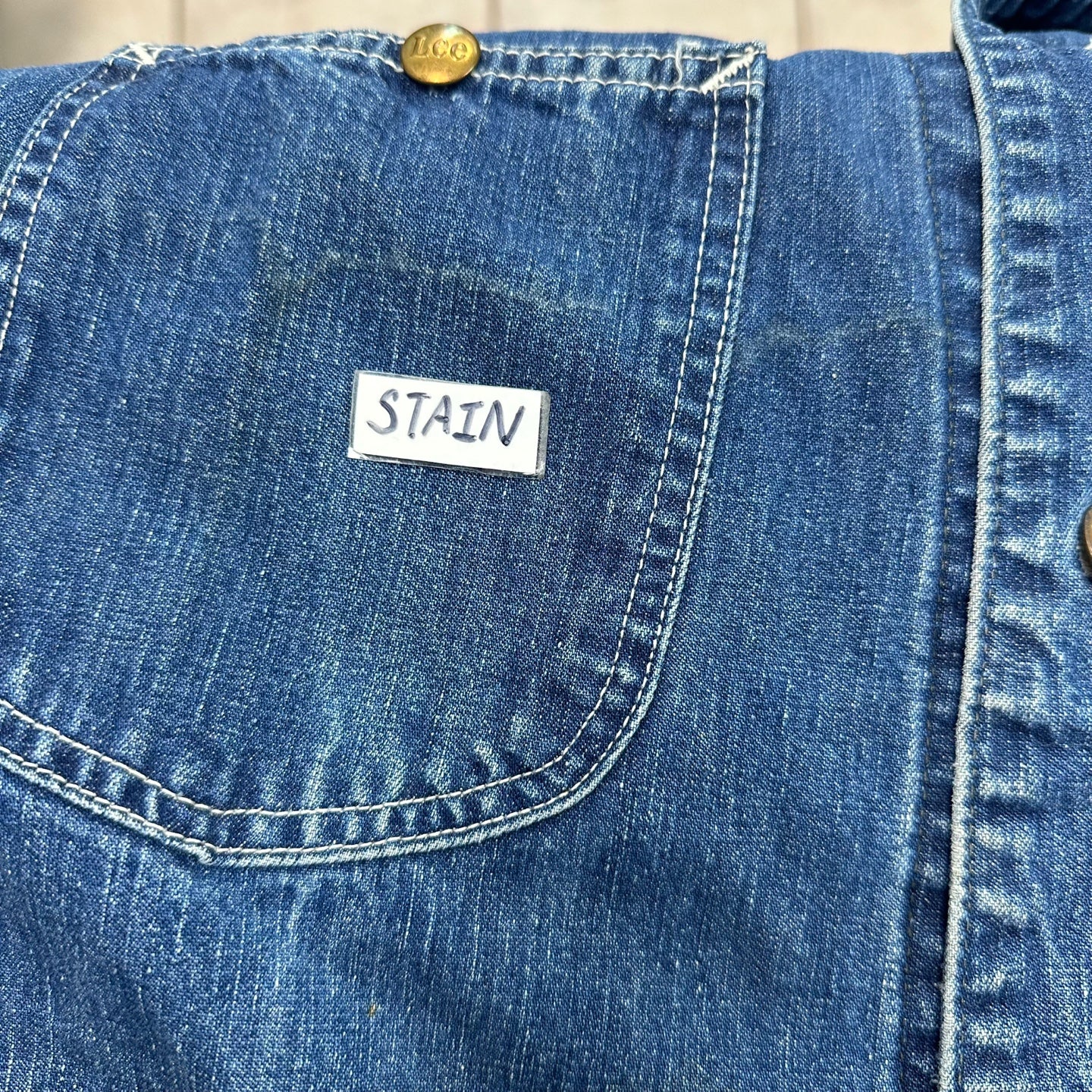 Vintage 60's-70's Lee Denim Jelt Denim Sanforized Chore Coat