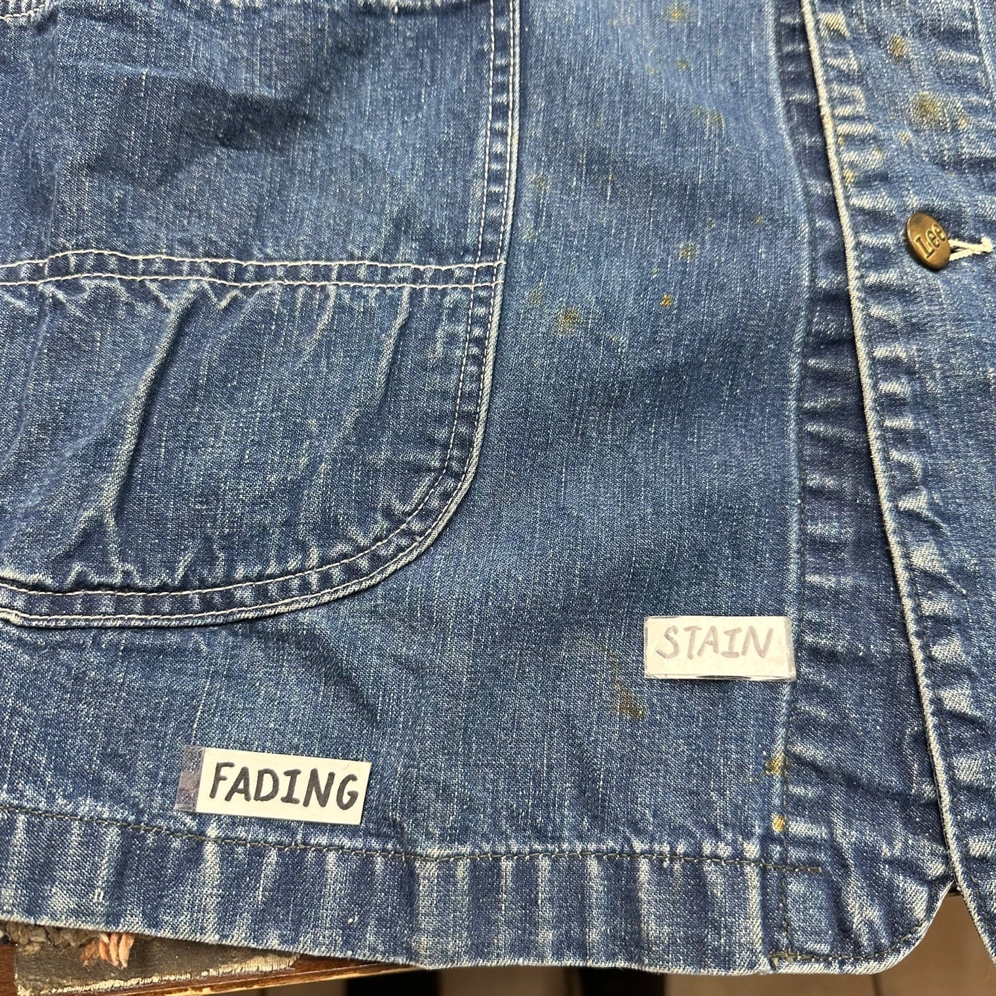 Vintage 60's-70's Lee Denim Jelt Denim Sanforized Chore Coat