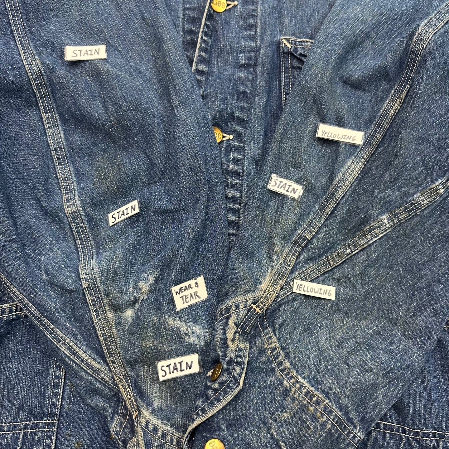 Vintage 60's-70's Lee Denim Jelt Denim Sanforized Chore Coat