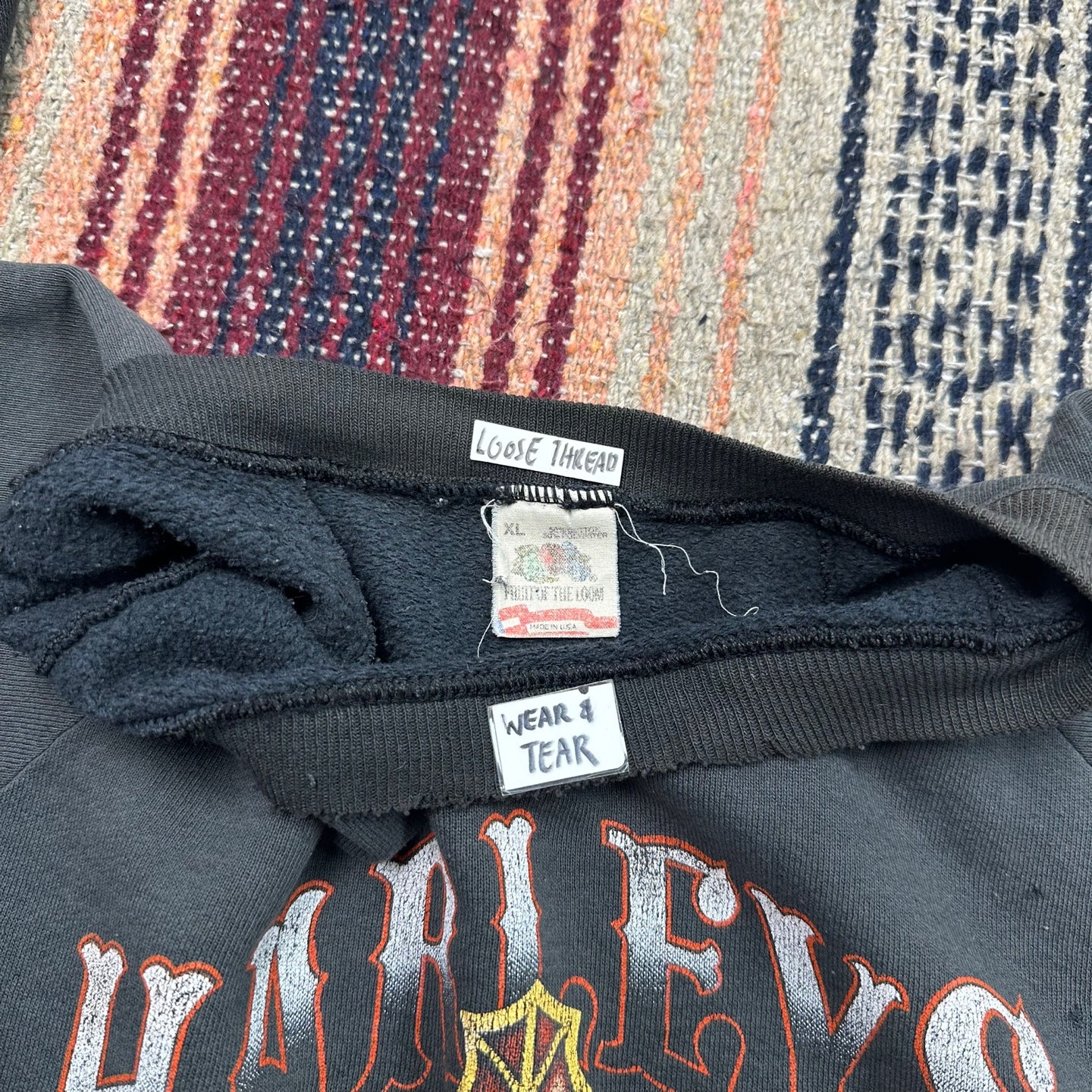 Vintage 3D Emblem Harley Davidson Distressed Crewneck