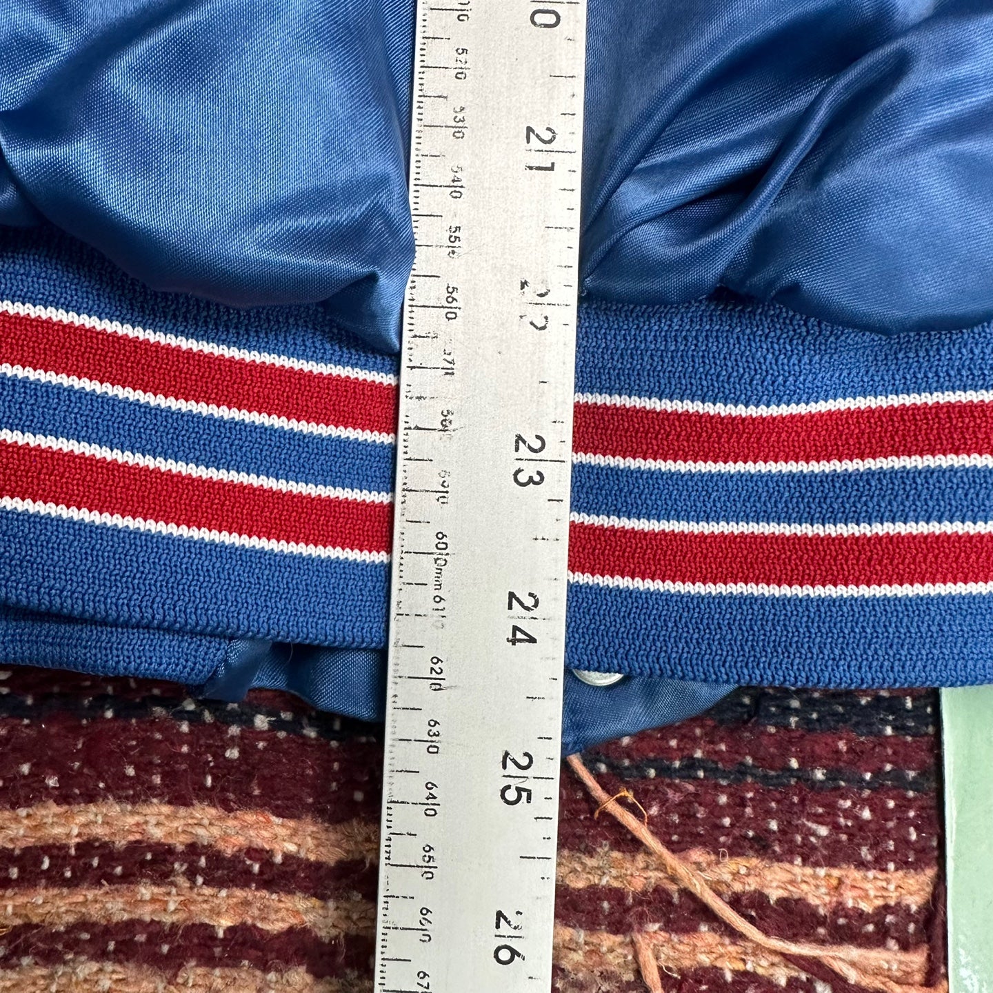 Vintage NFL New England Patriots Satin Blue Bomber Jacket