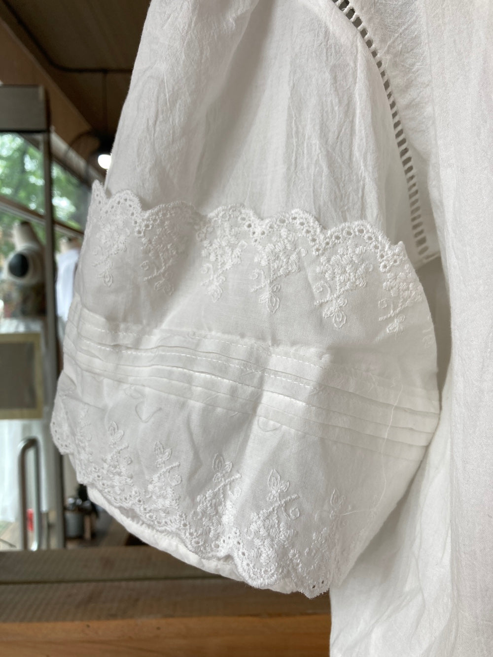 White Eyelet Detail Tunic Dress with Slip