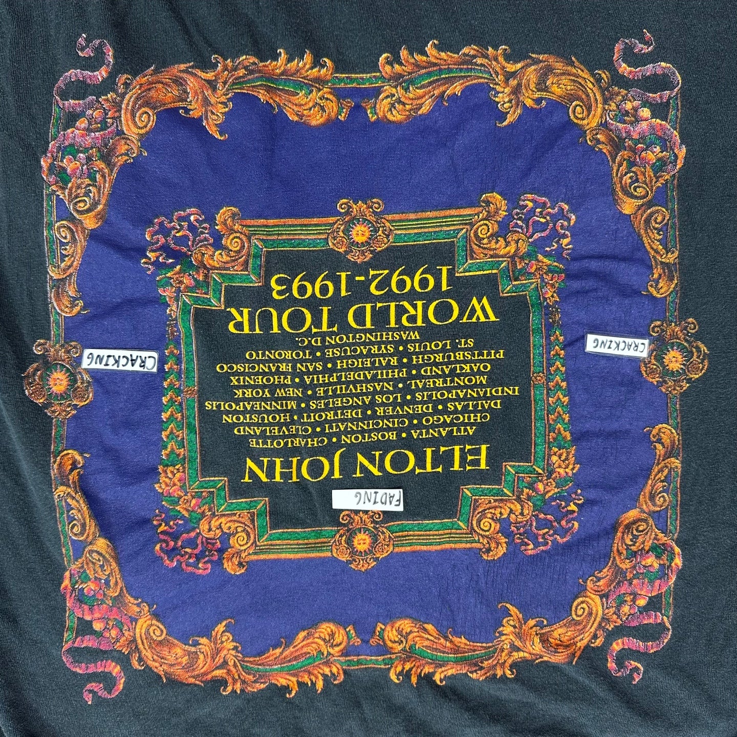 Vintage Elton John 1992-1993 World Tour Styled by Gianna Versace Graphic T-Shirt