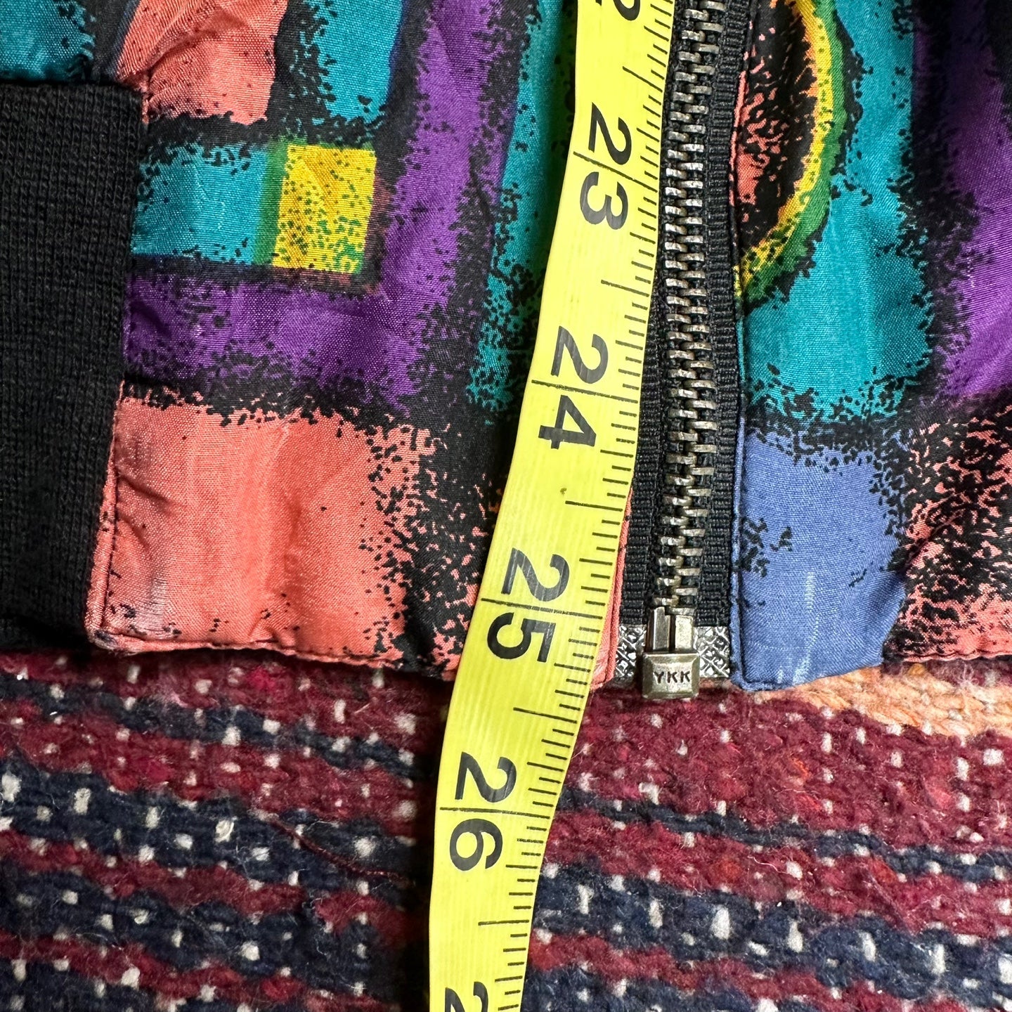 Vintage Metro Express Silk Funky Print Jacket