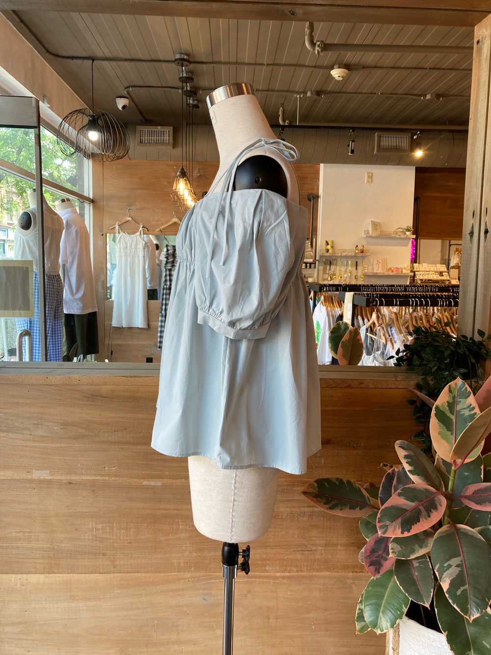 Puff Sleeve/Off Shoulder Baby Doll Top