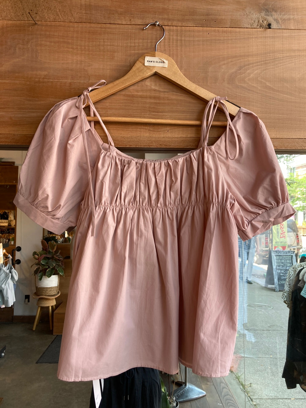 Puff Sleeve/Off Shoulder Baby Doll Top