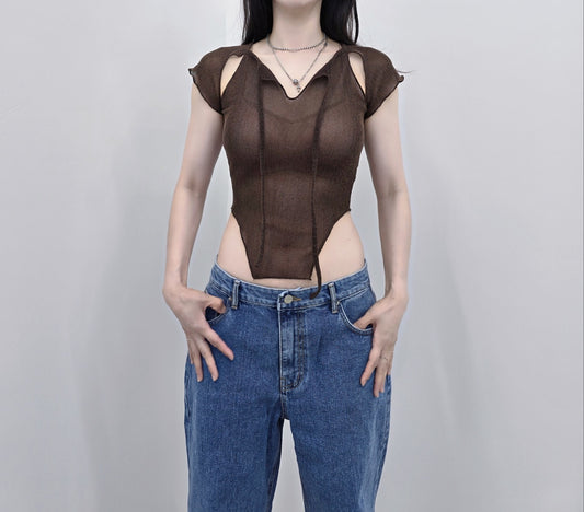 Cutout Short Sleeve T-Shirt