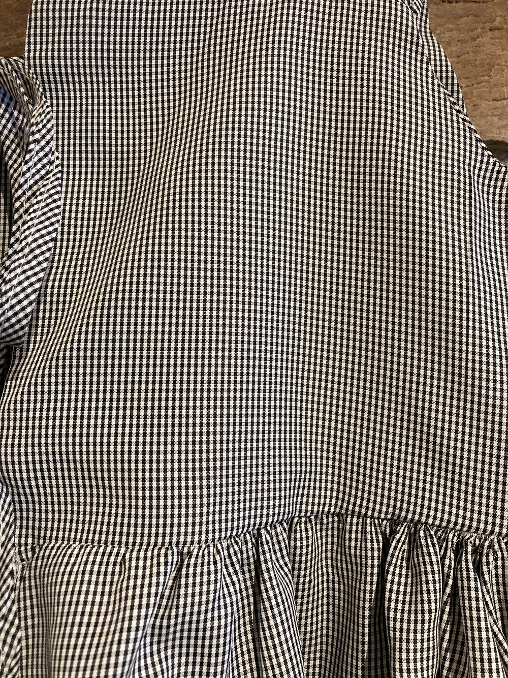 Gingham Tie Front Blouse