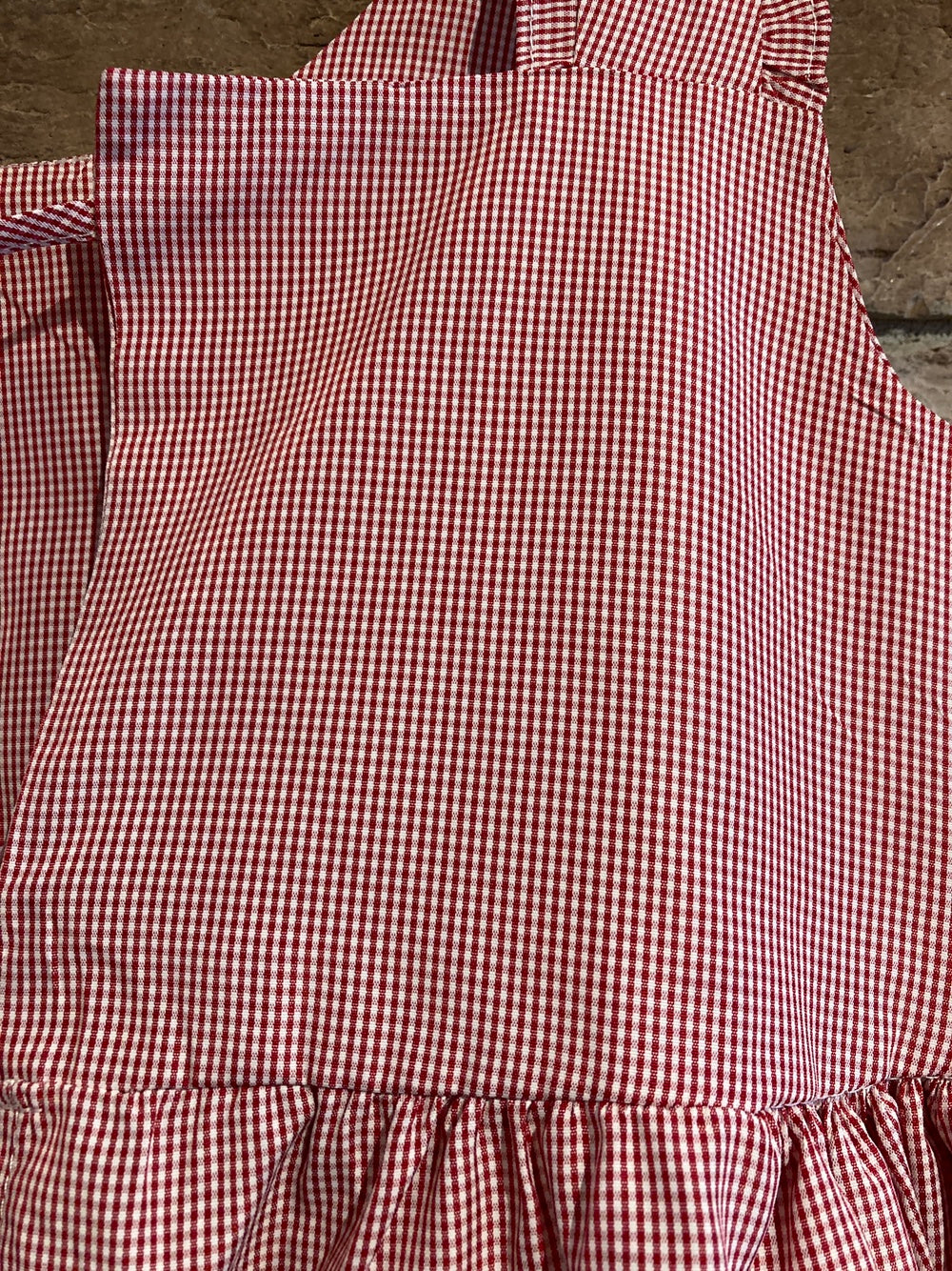 Gingham Tie Front Blouse