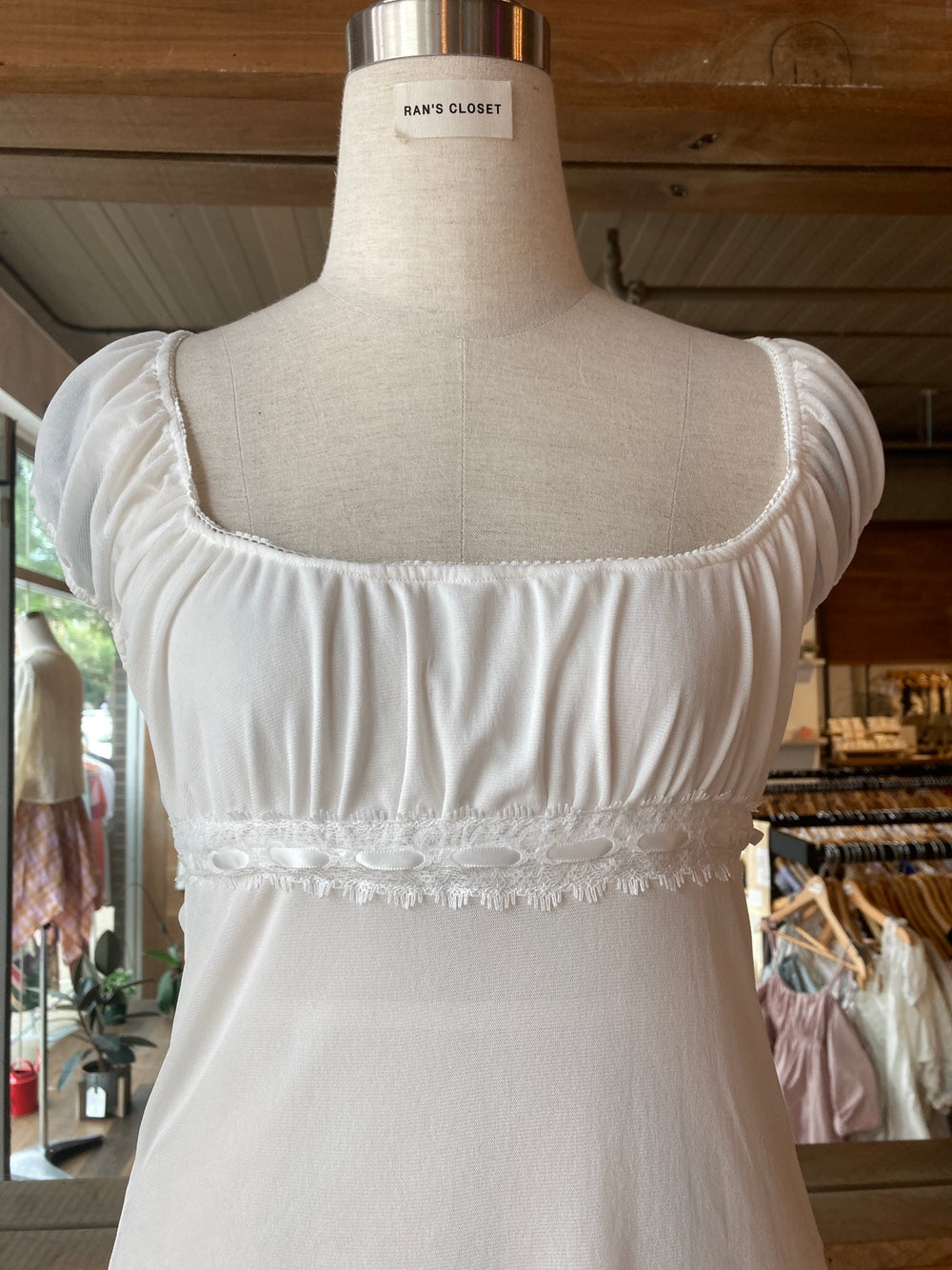 Mesh Empire Waist Blouse Top