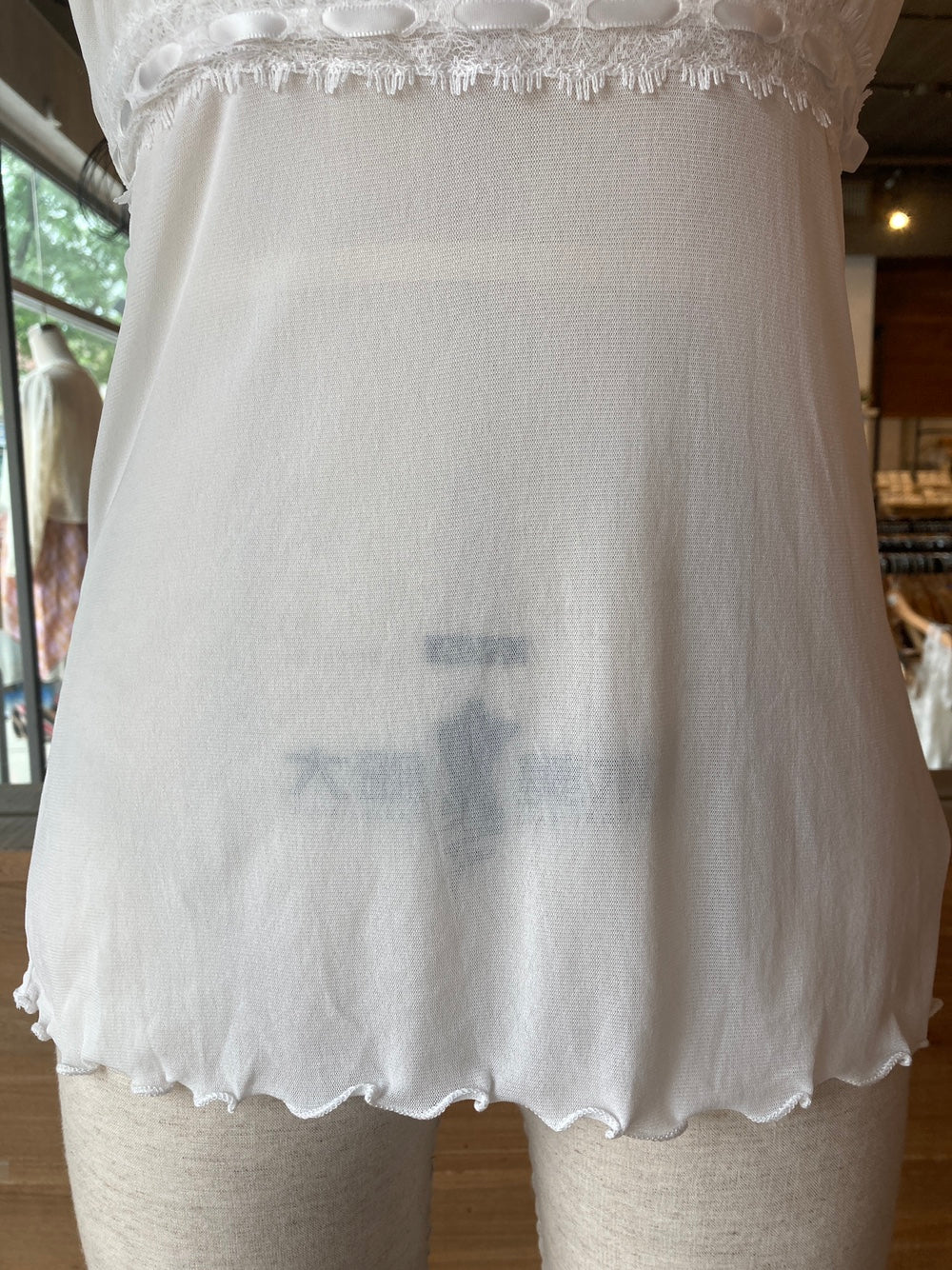 Mesh Empire Waist Blouse Top