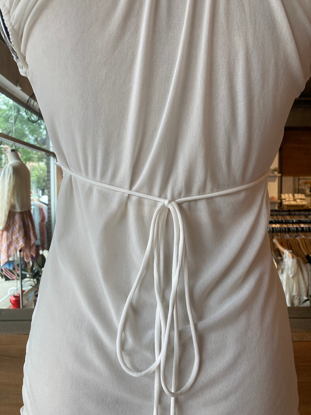 Mesh Empire Waist Blouse Top